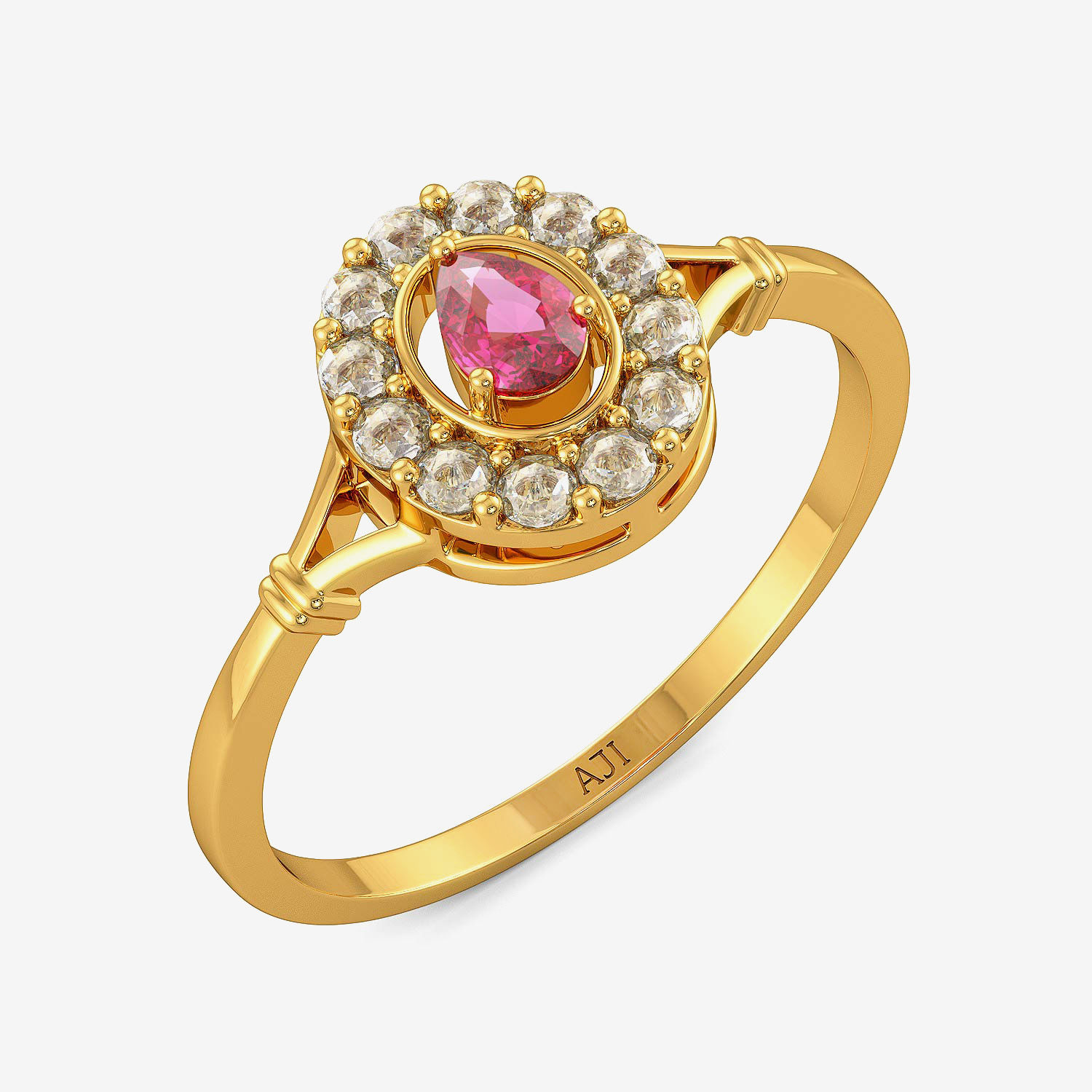 Uncut Diamond Oval Ring