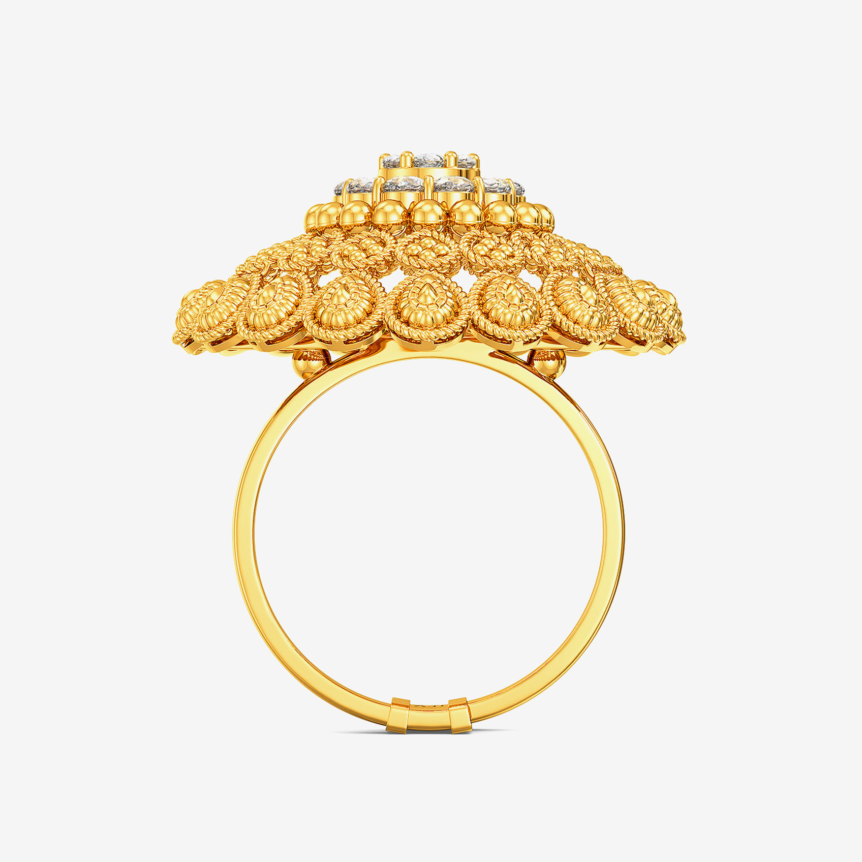 Uncut Diamond Floral Ring image