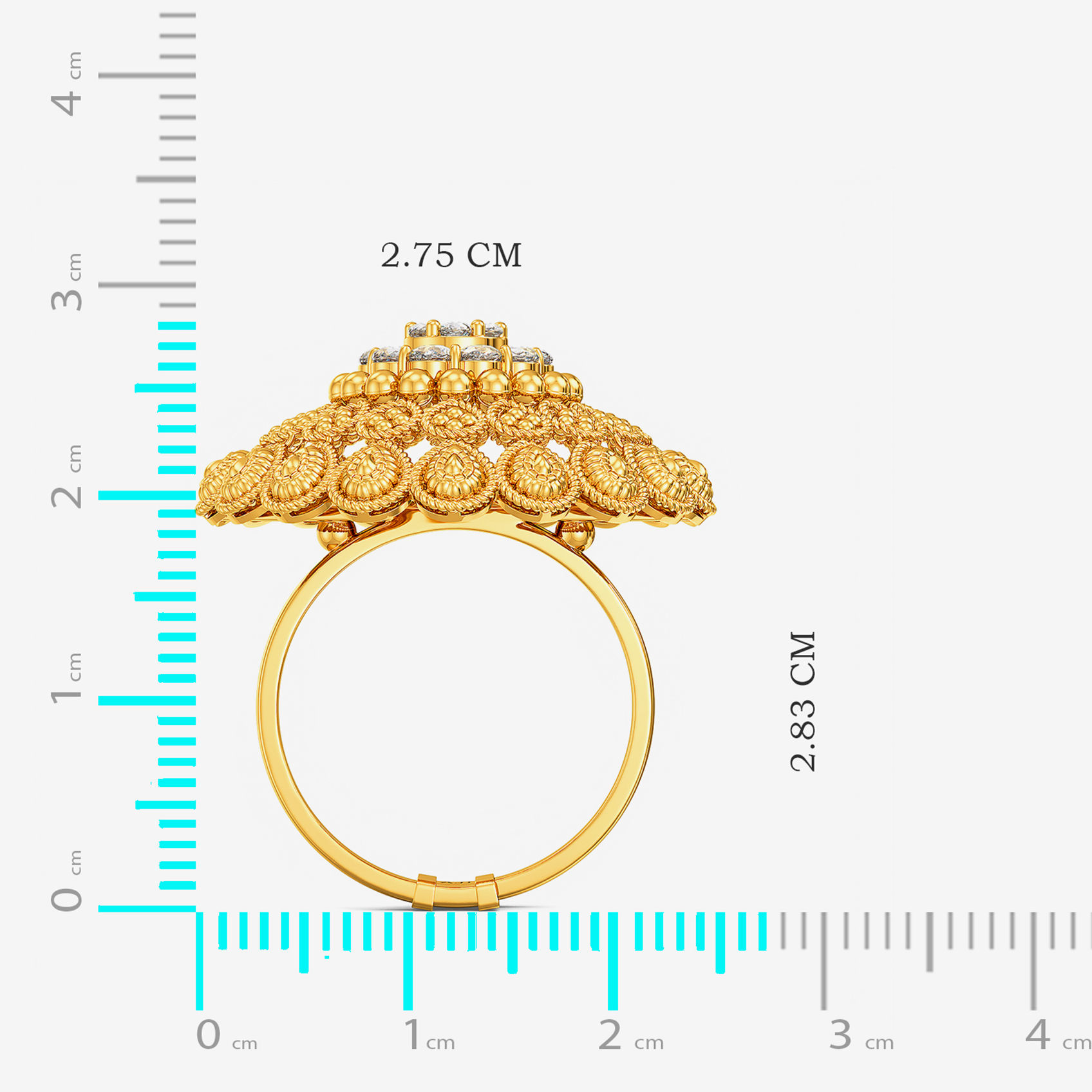 Uncut Diamond Floral Ring image