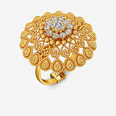 Uncut Diamond Floral Ring alternate view 1
