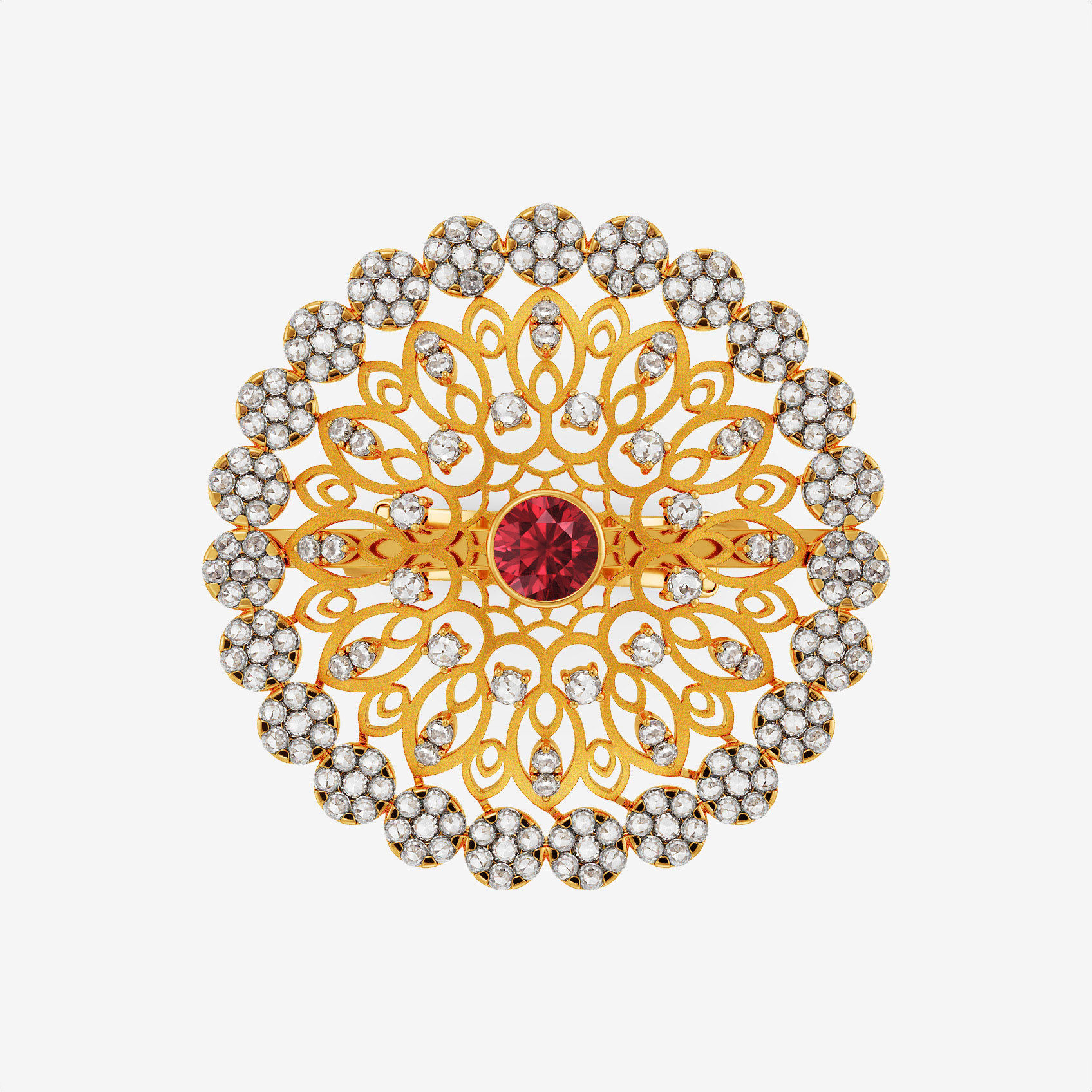 Regal Bloom Uncut Diamond Ring image