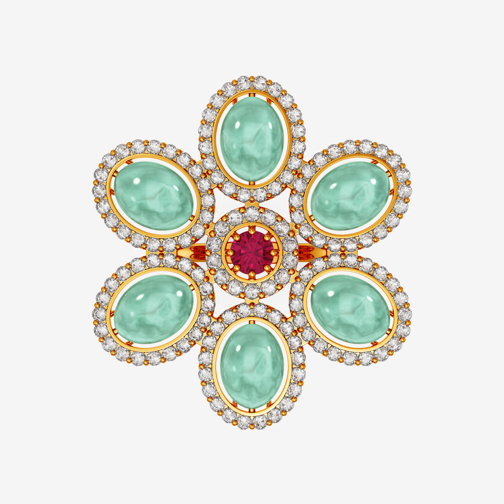 Quartz Bloom Uncut Diamond Ring image