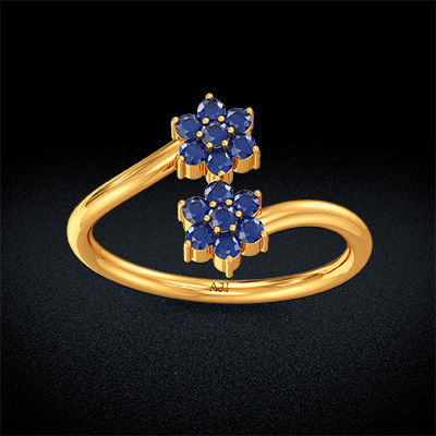Twin Floral Gemstone Ring alternate view 2