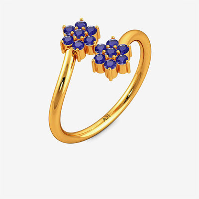 Twin Floral Gemstone Ring alternate view 1