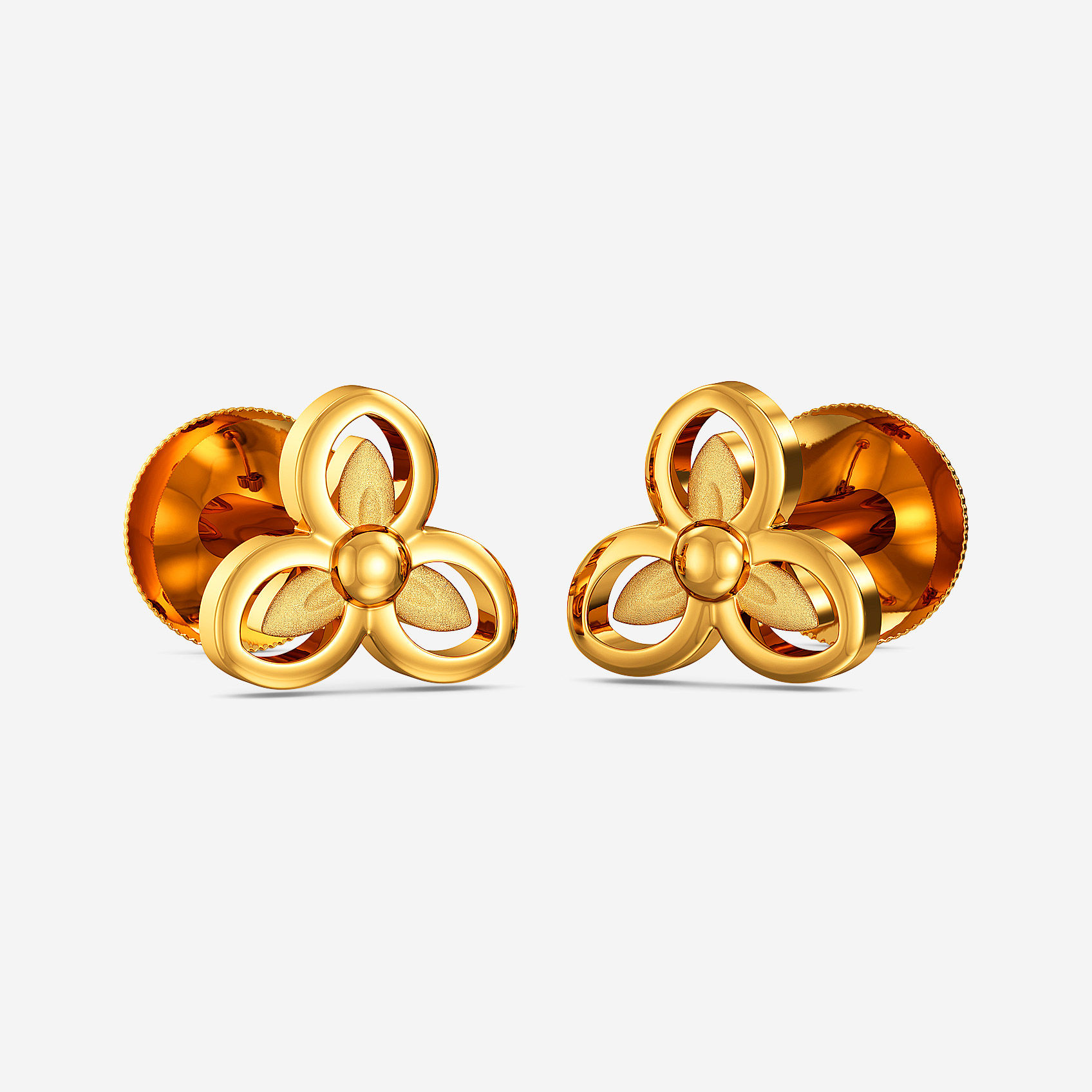 Buy Dainty Bloom Gold Earrings (ECM110001291) Online from Joyalukkas