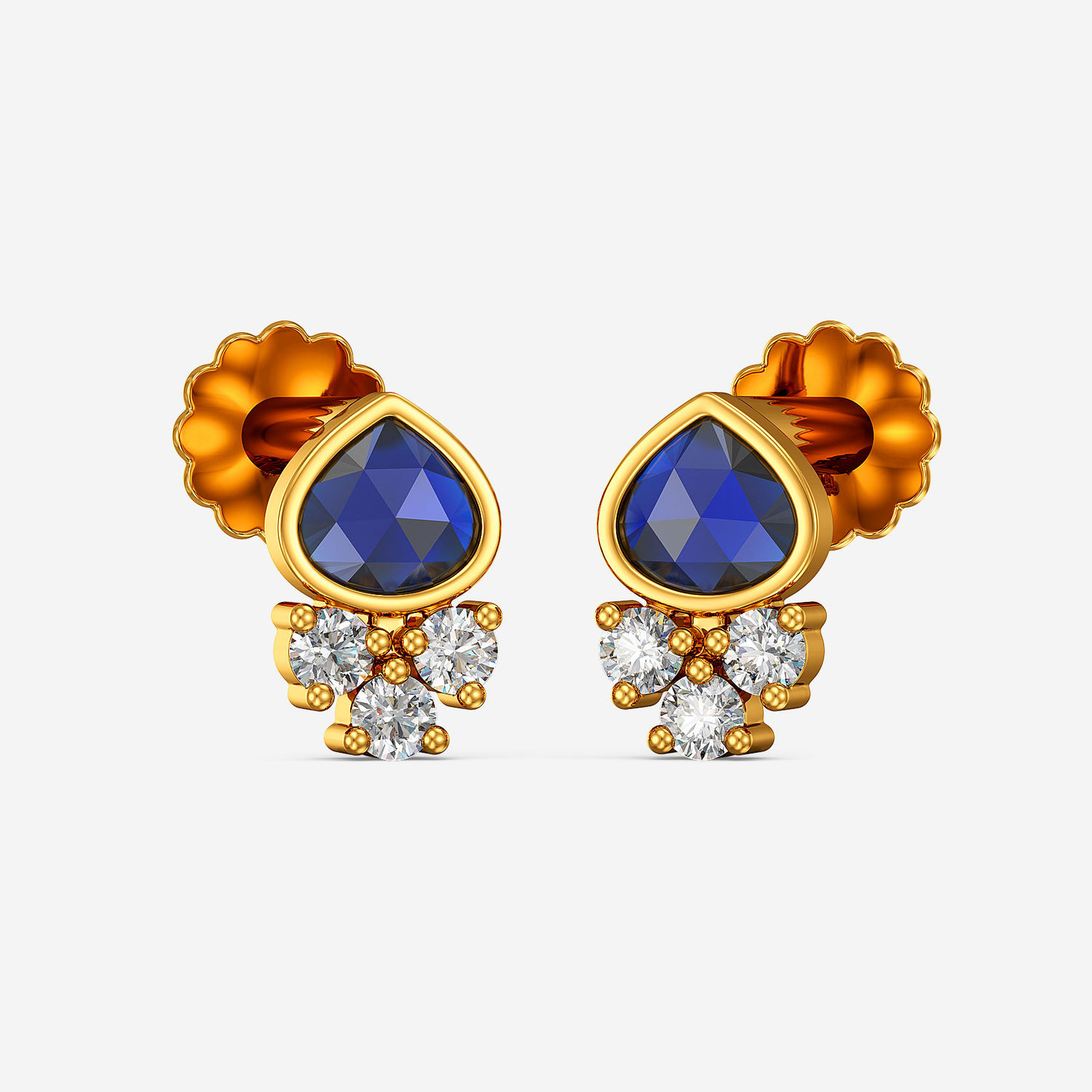 Buy Tri Azure Gold Earrings (ECM110001533) Online from Joyalukkas