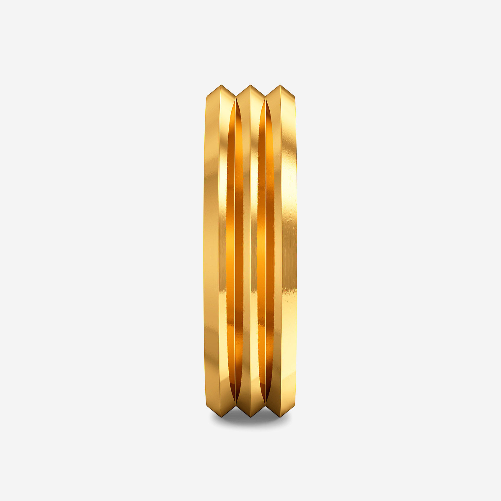 Twin Arc Gold Mens Ring alternate view 1