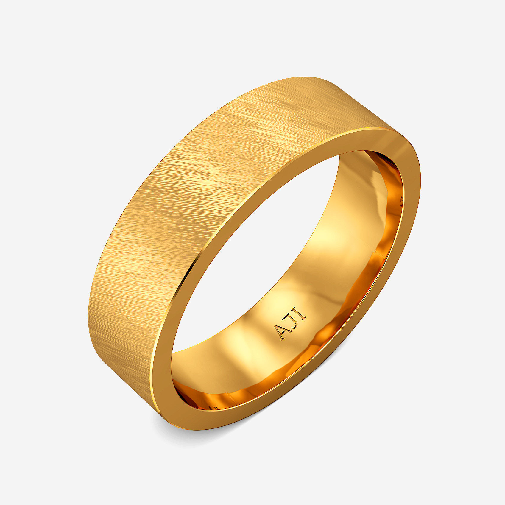 Frosted Bond Gold Mens Ring