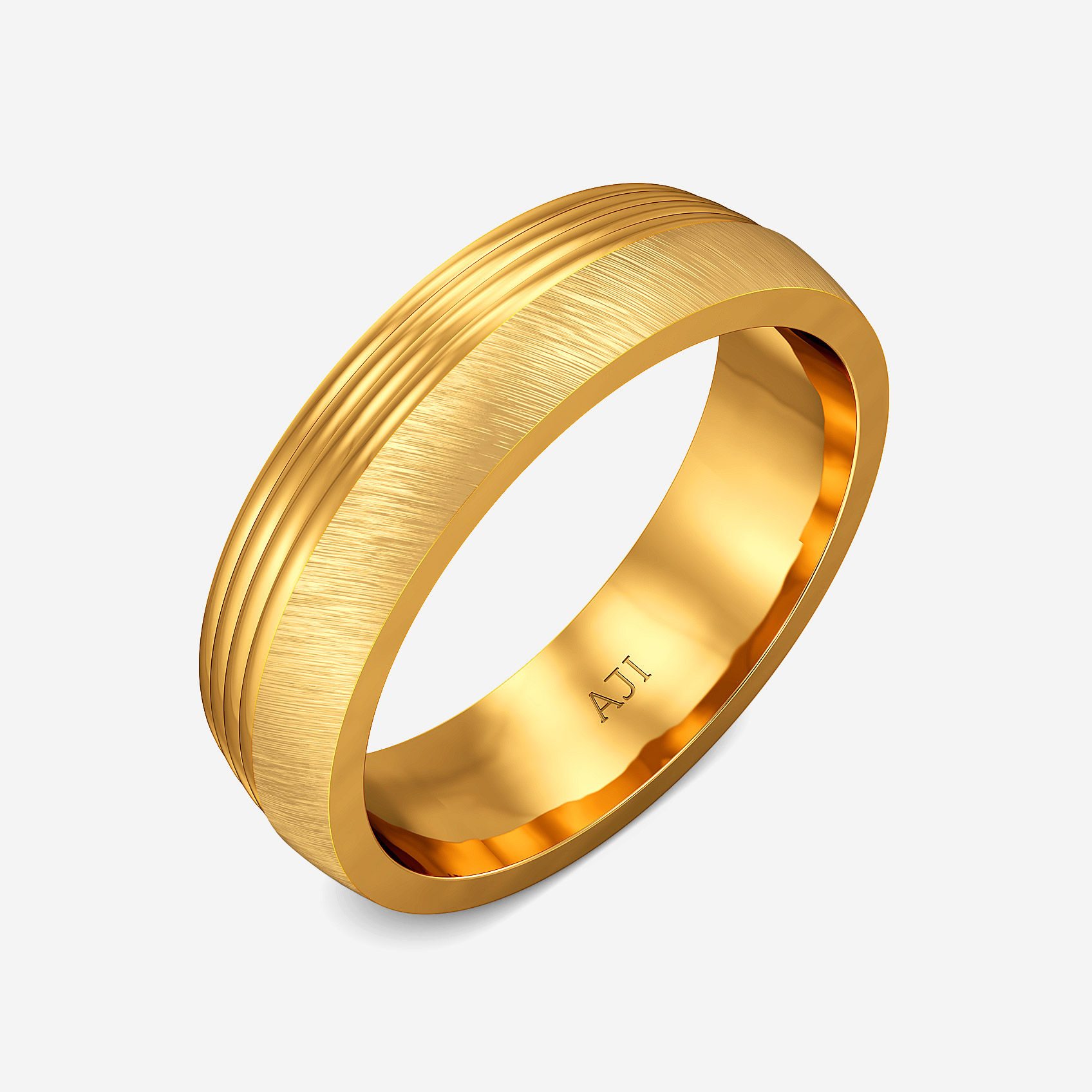 Twin Aura Gold Mens Ring