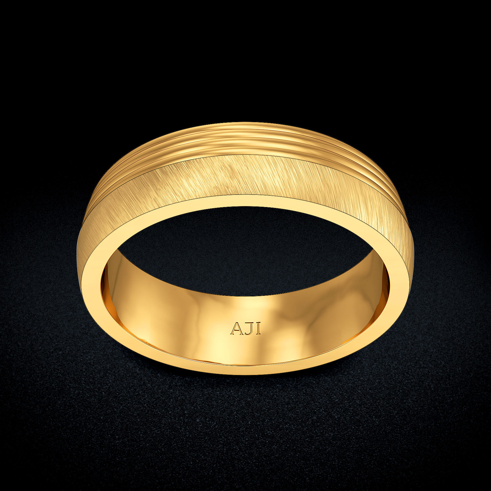 Twin Aura Gold Mens Ring image
