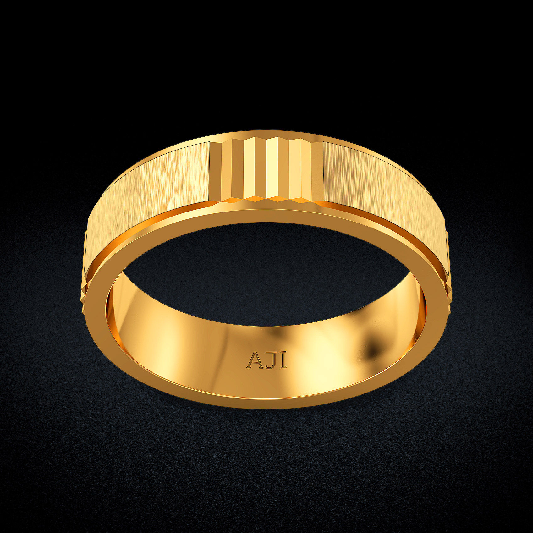 Linear Bond Gold Mens Band image