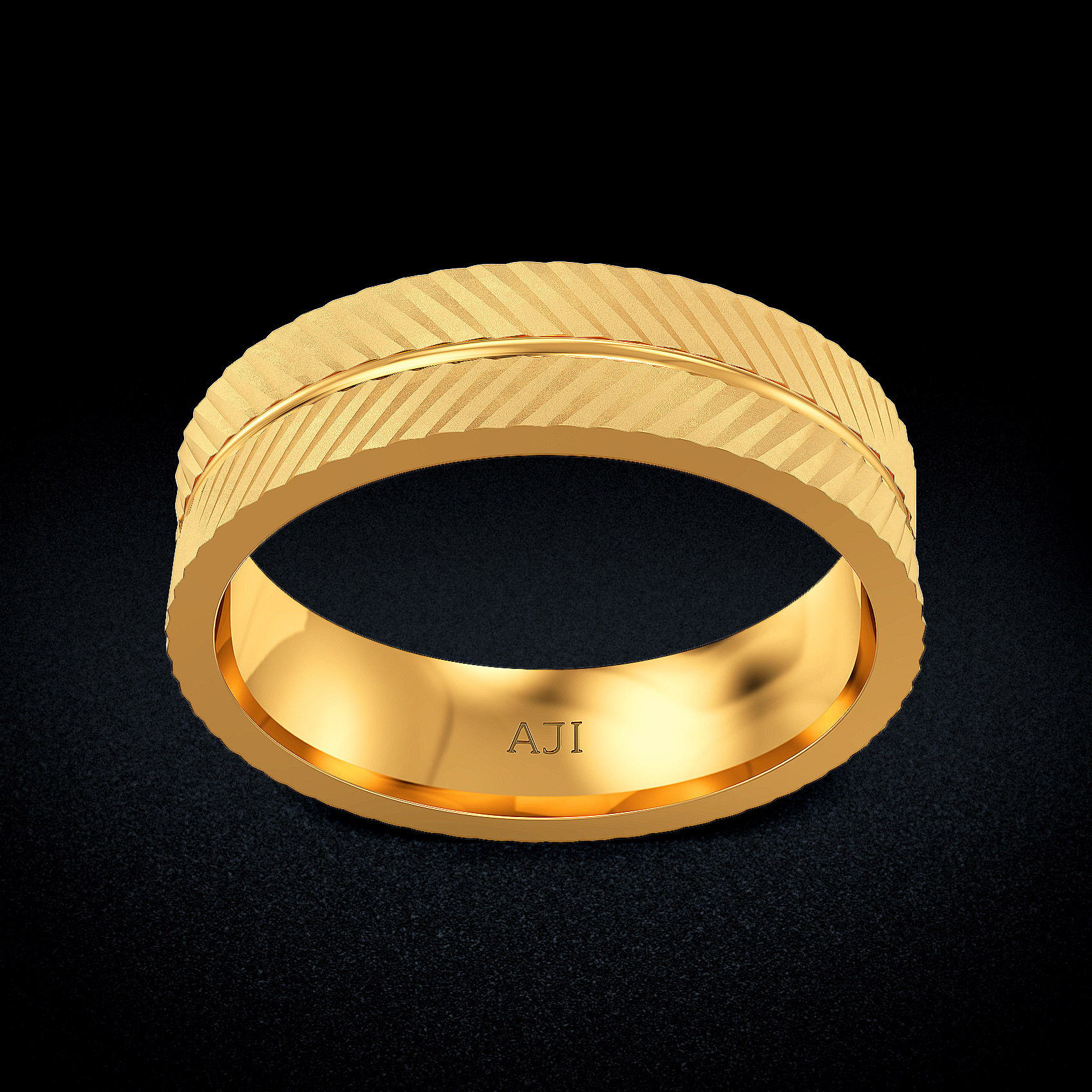 Meadow Pair Gold Mens Rings image