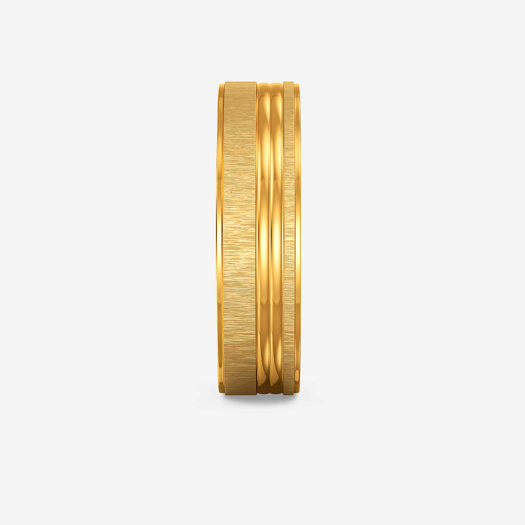 Patterned Bond Gold Mens Ring alternate view 1