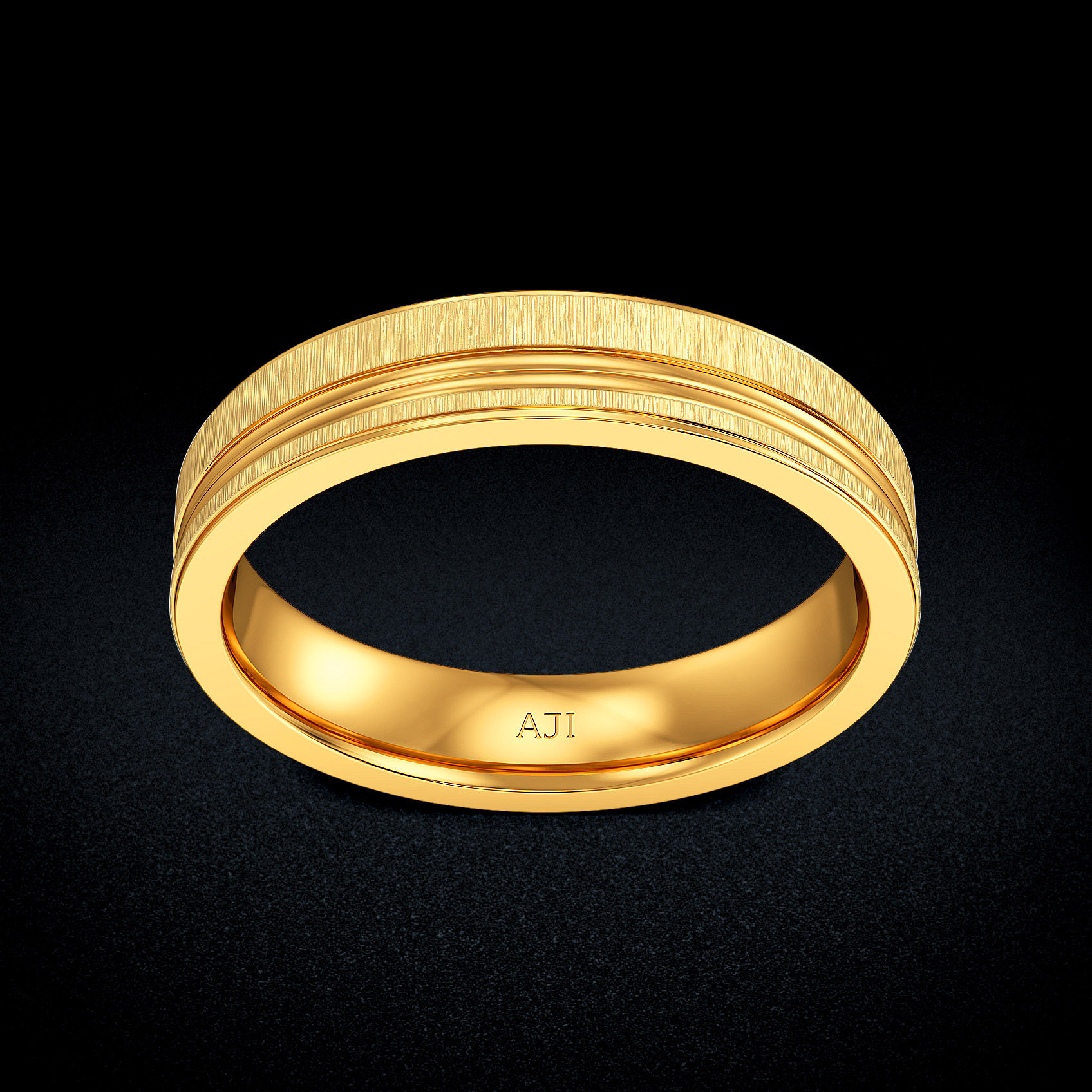 Patterned Bond Gold Womens Ring image