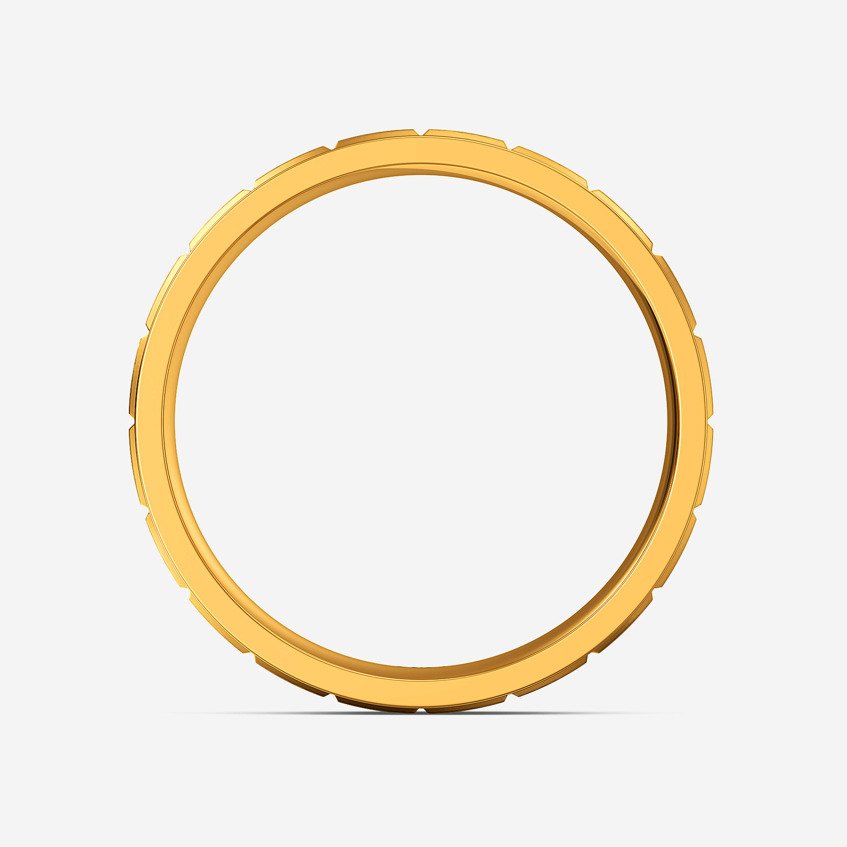 Sharp Glow Gold Mens Ring alternate view 2