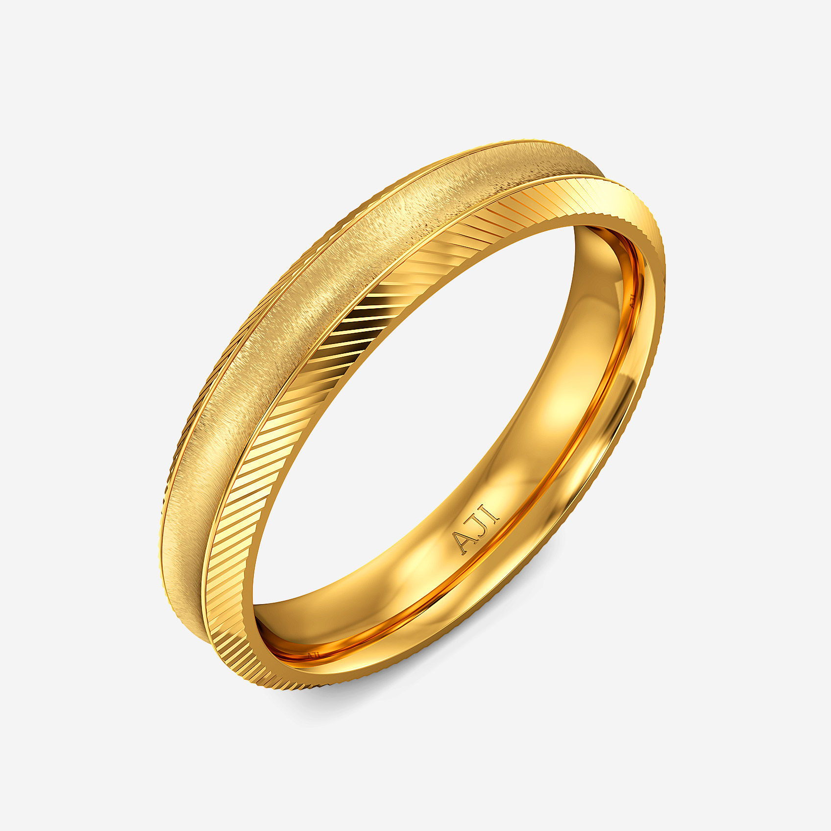Angled Gleam Gold Womens Ring
