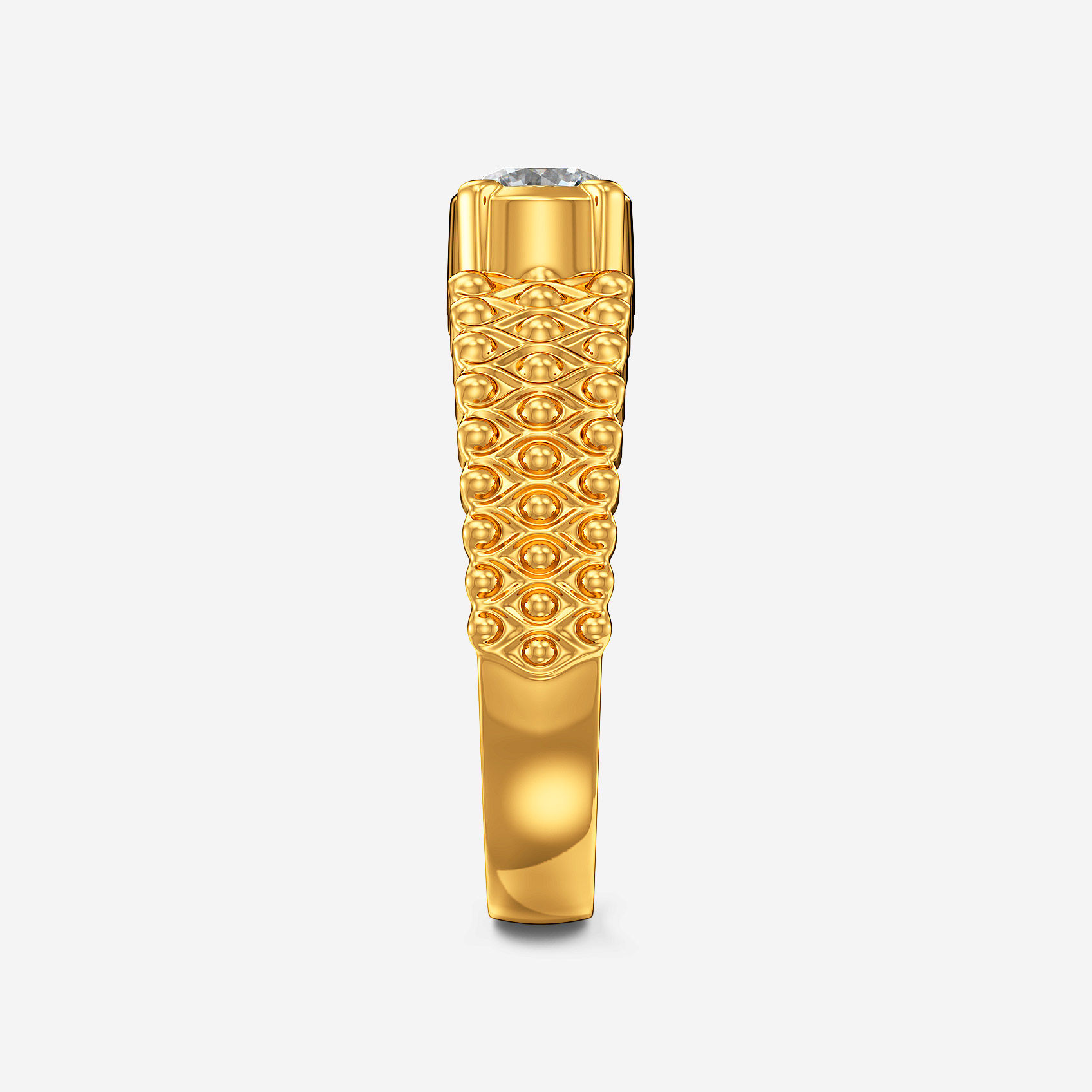 Constellation Solitaire Gold Mens Ring alternate view 1