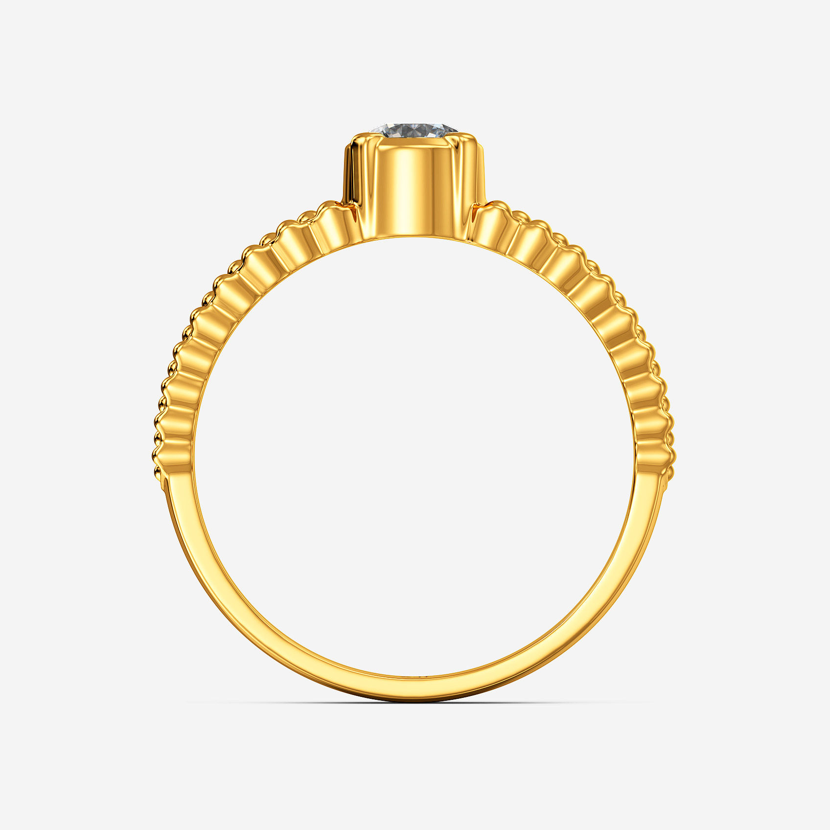 Constellation Solitaire Gold Mens Ring alternate view 2