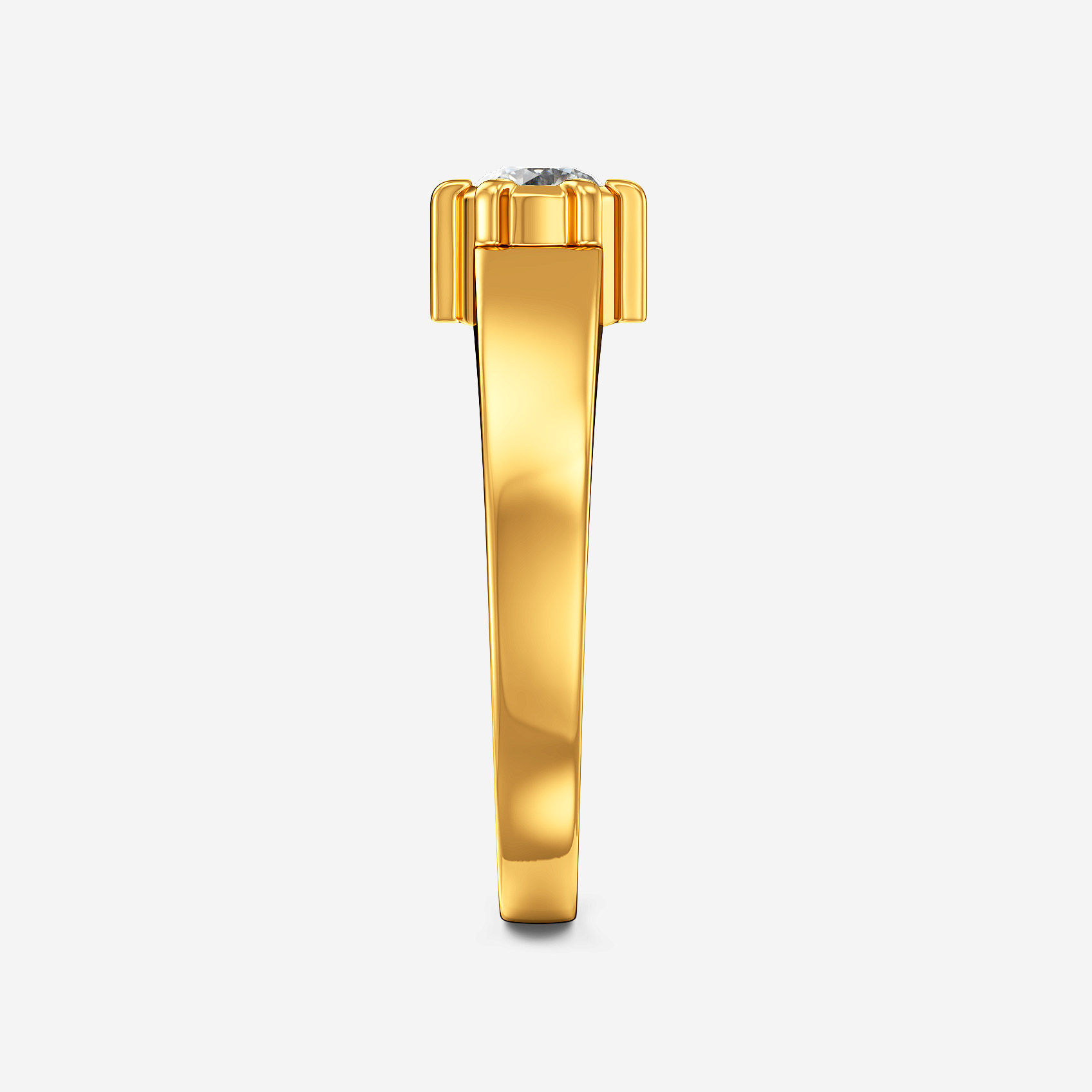 Minimal Spark Gold Mens Ring alternate view 1