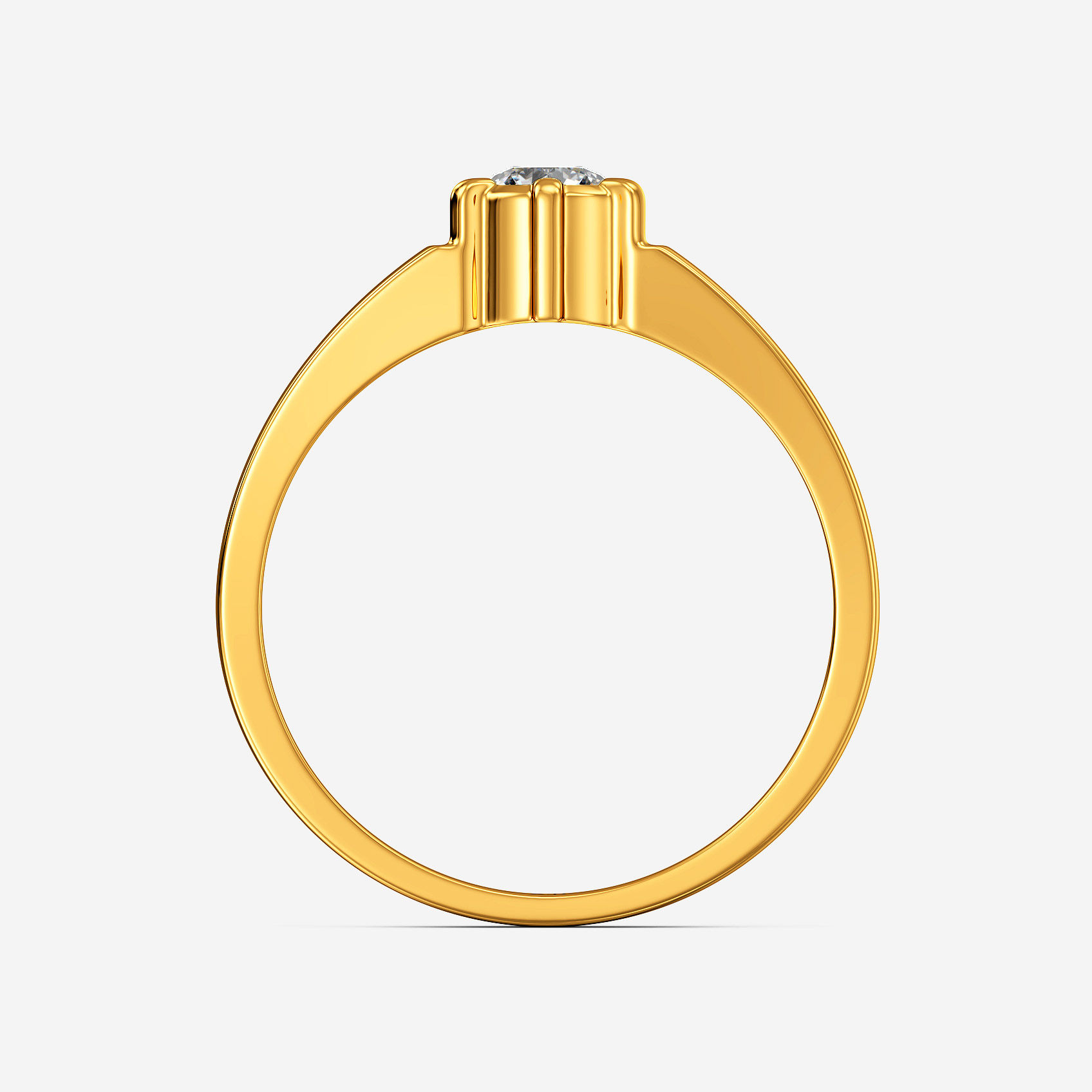Minimal Spark Gold Mens Ring alternate view 2