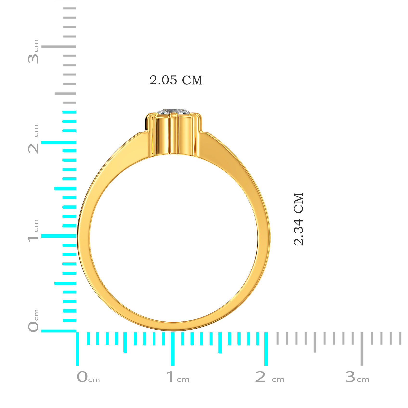 Minimal Spark Gold Mens Ring alternate view 3