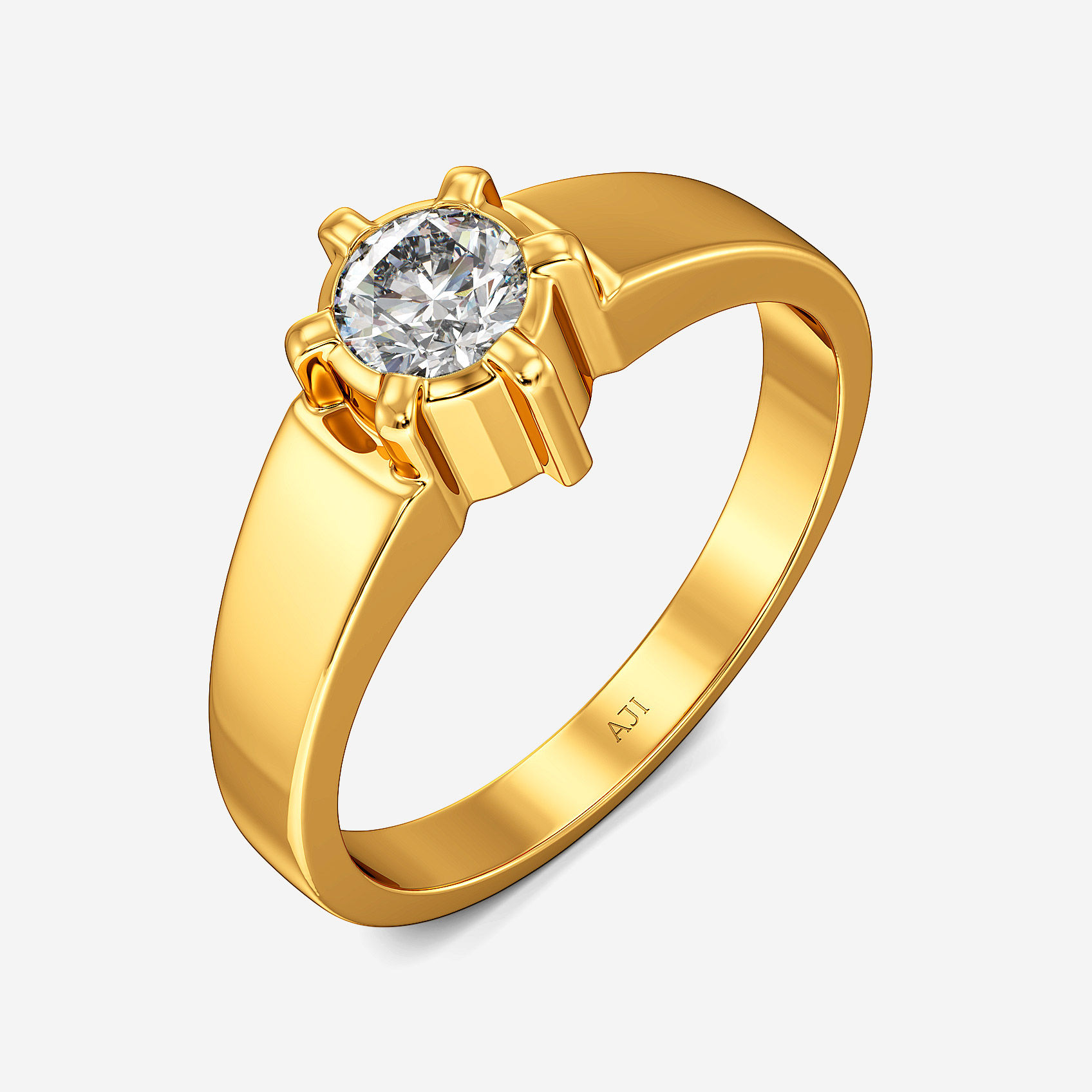 Minimal Spark Gold Womens Ring