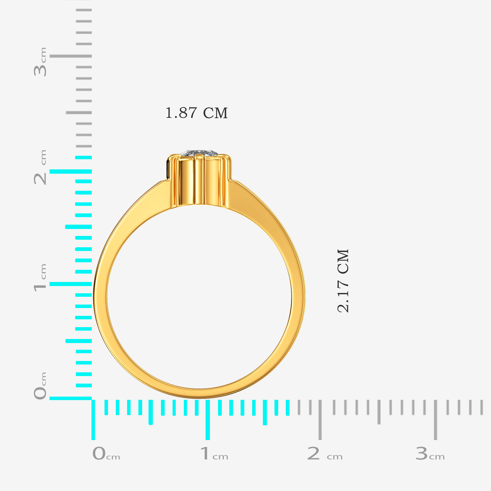 Minimal Spark Gold Womens Ring alternate view 3