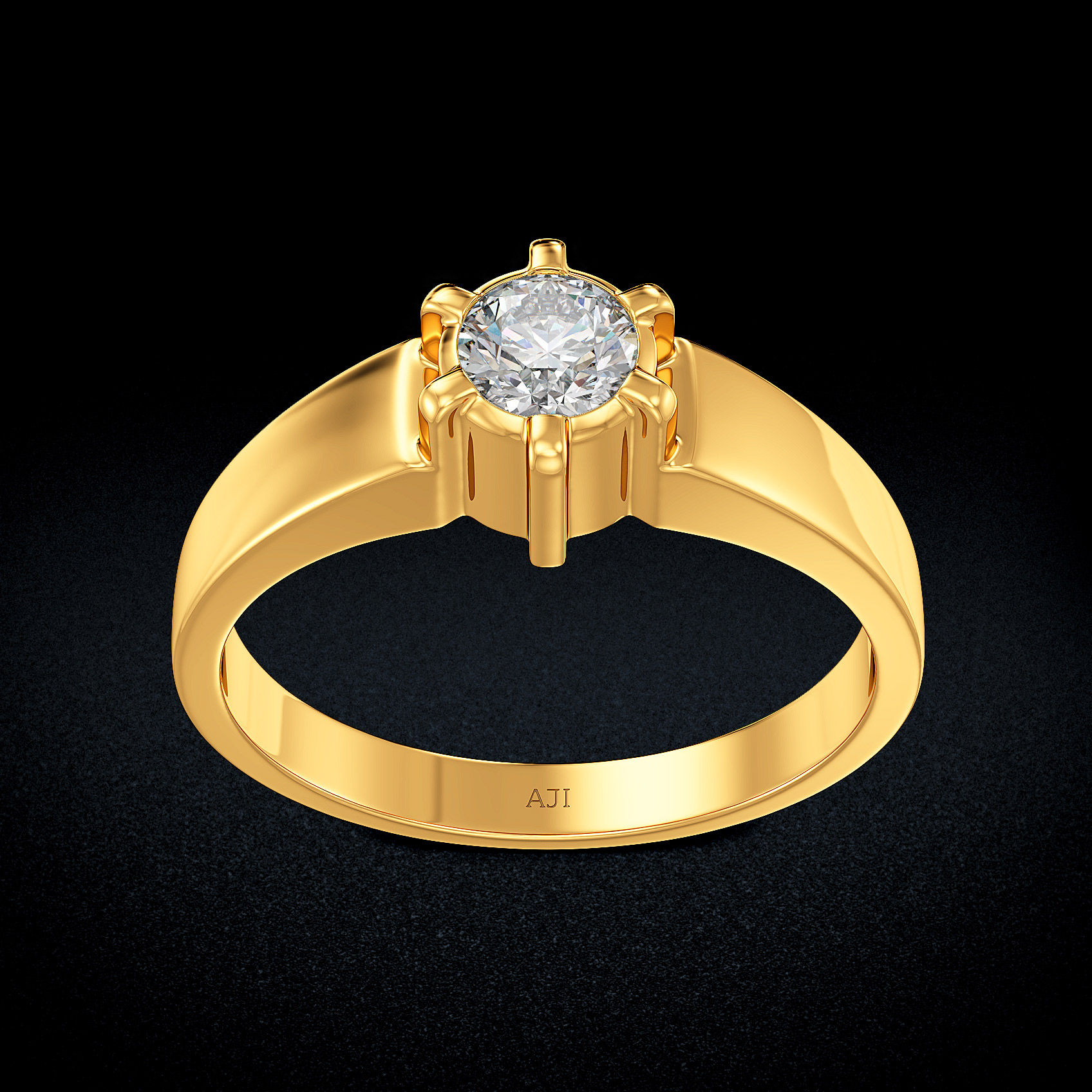 Minimal Spark Gold Womens Ring image