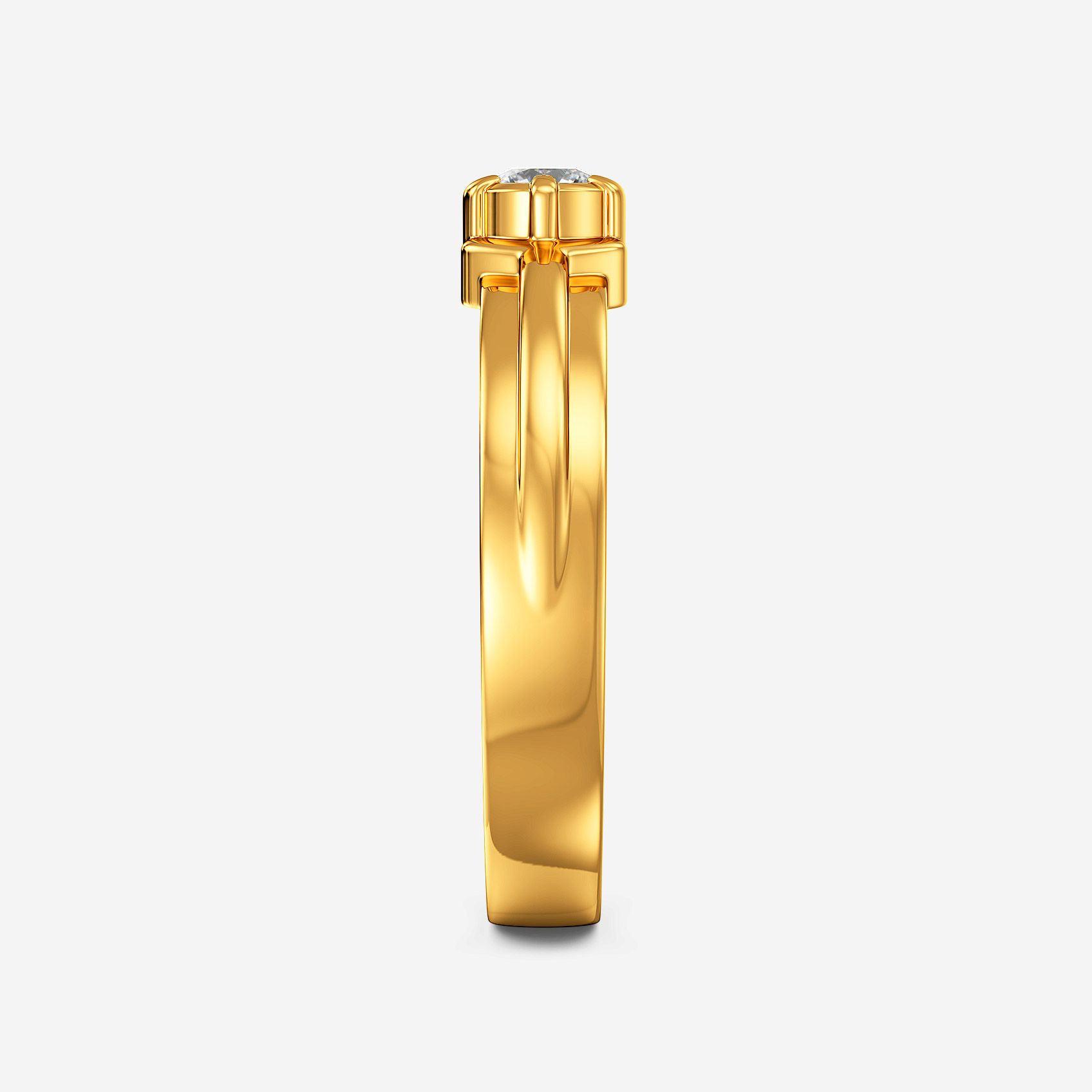 Evergreen Solitaire Gold Mens Ring alternate view 1