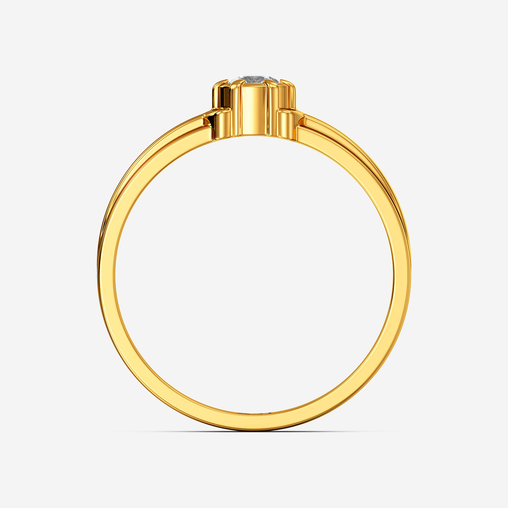 Evergreen Solitaire Gold Mens Ring alternate view 2