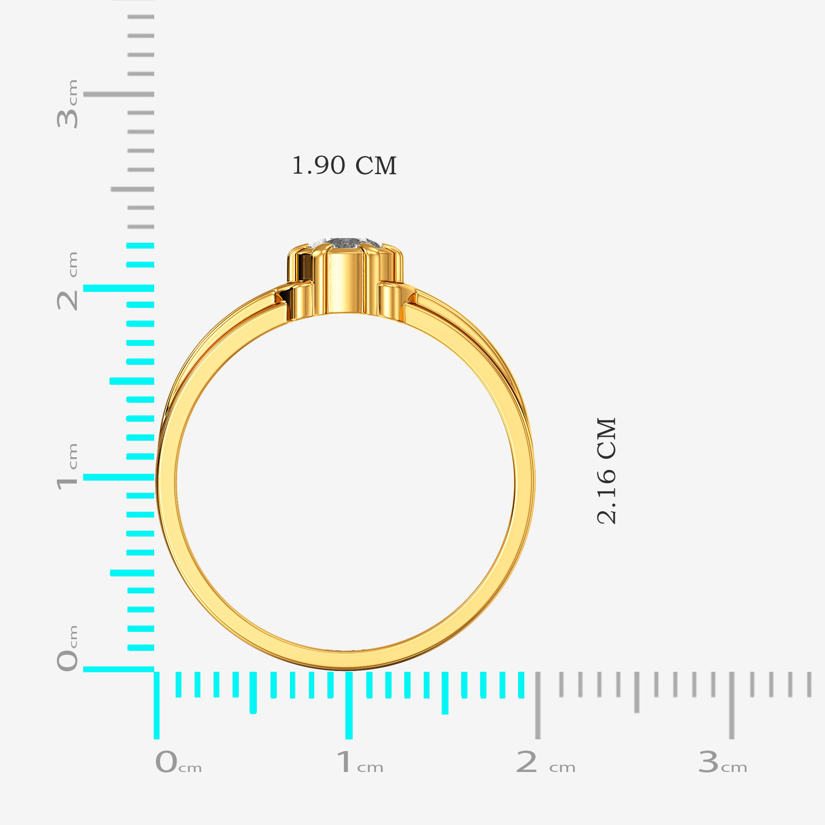 Evergreen Solitaire Gold Womens Ring alternate view 3