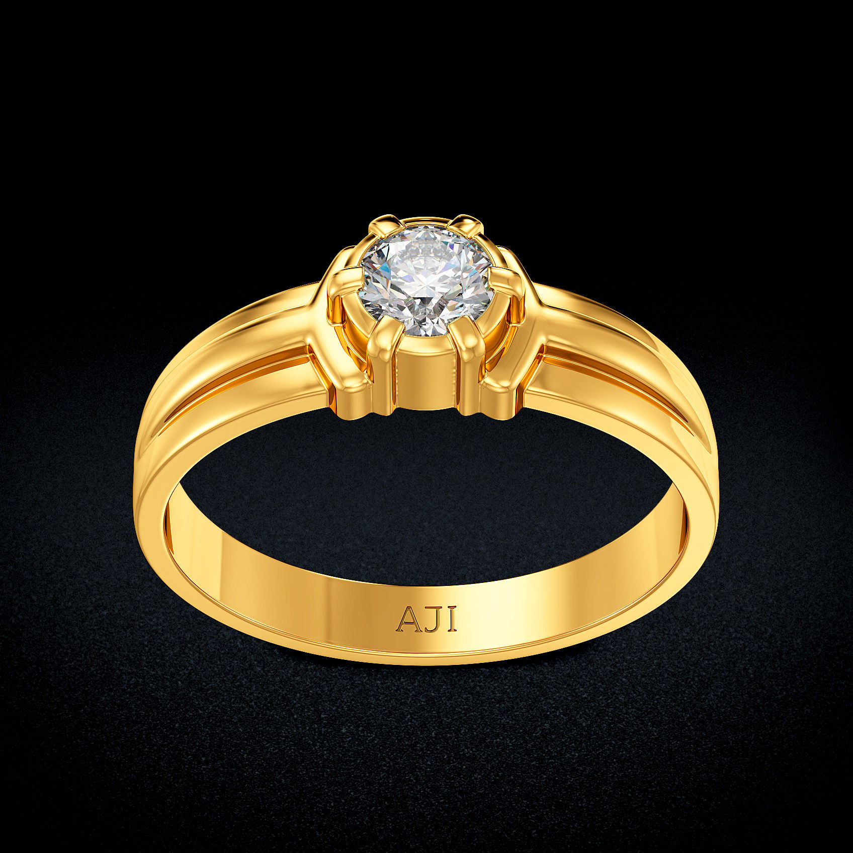 Evergreen Solitaire Gold Womens Ring image