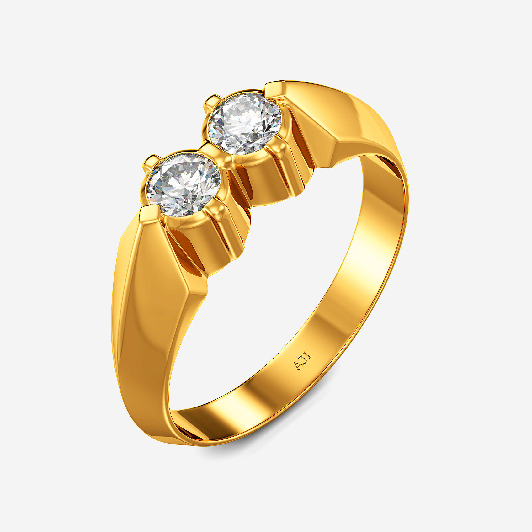 Balanced Spark Gold Mens Ring