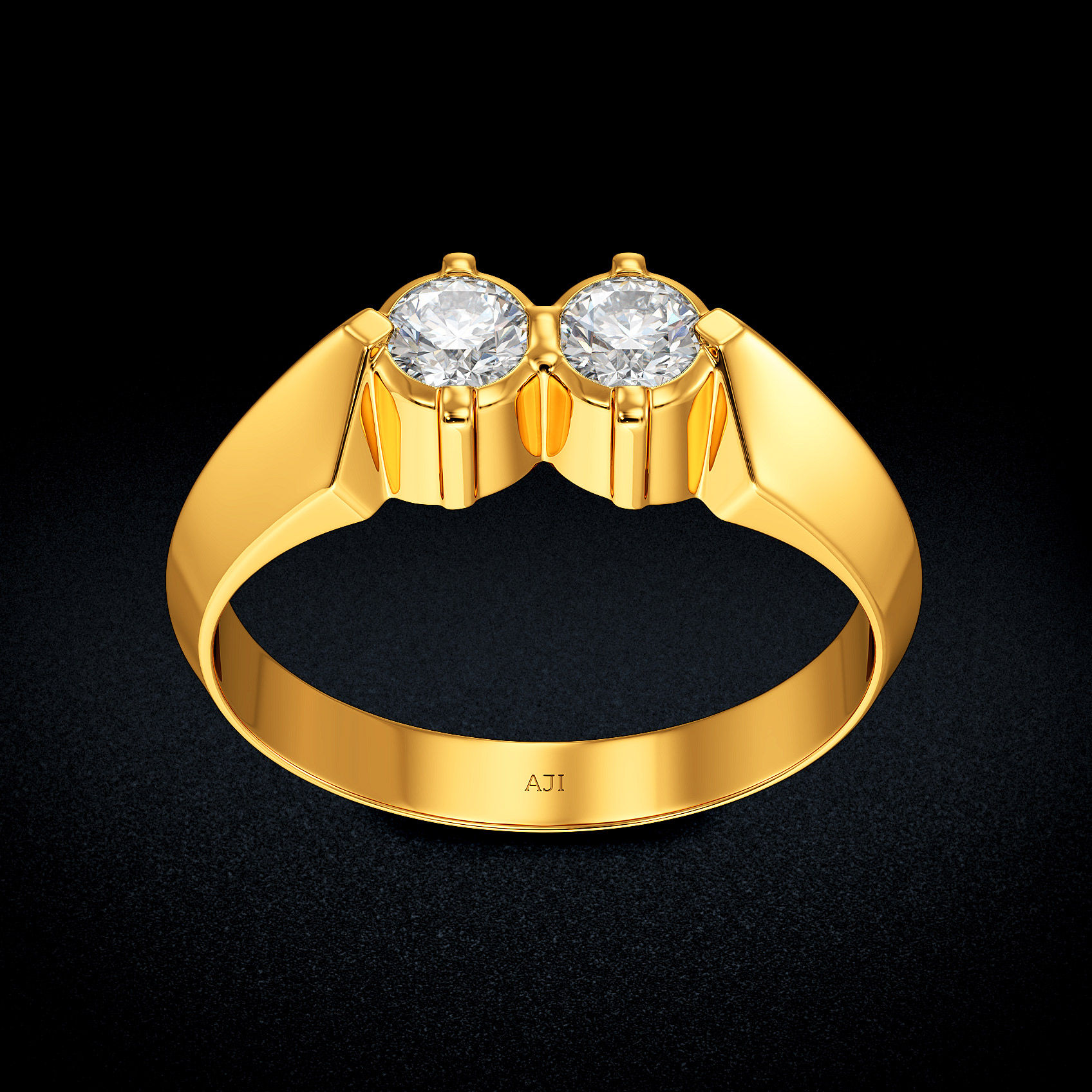 Balanced Spark Gold Mens Ring image