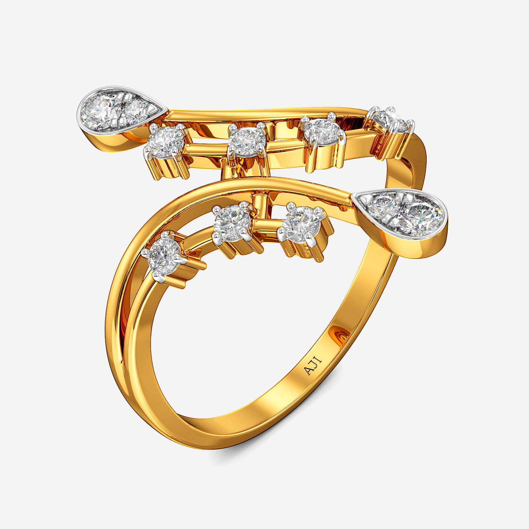 Luminous Drop Gold Ring