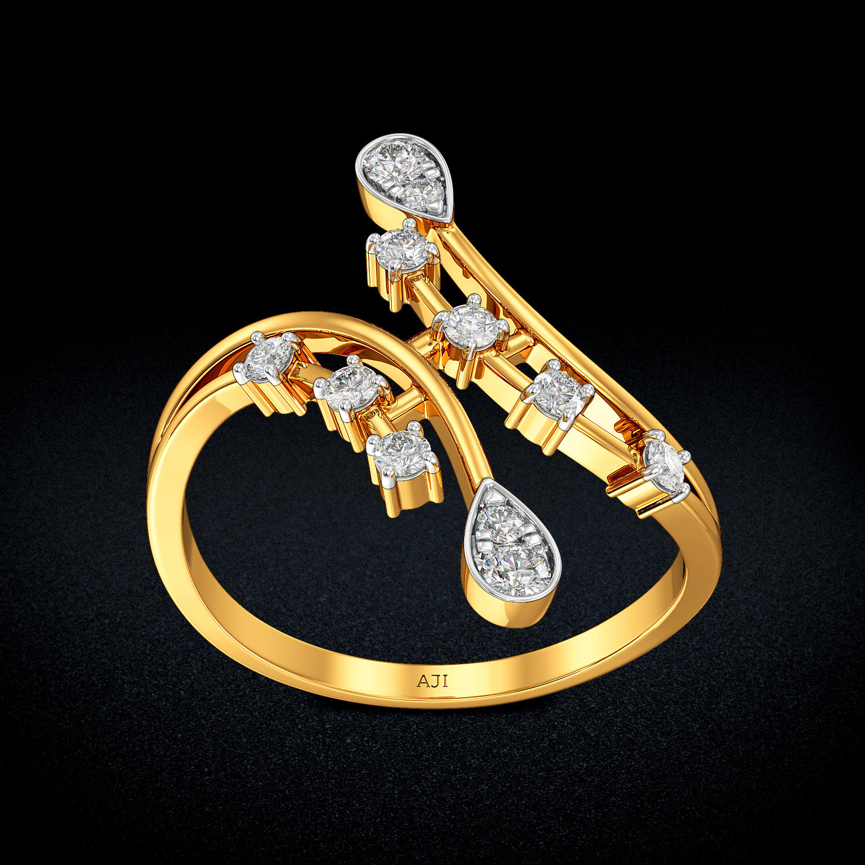 Luminous Drop Gold Ring image