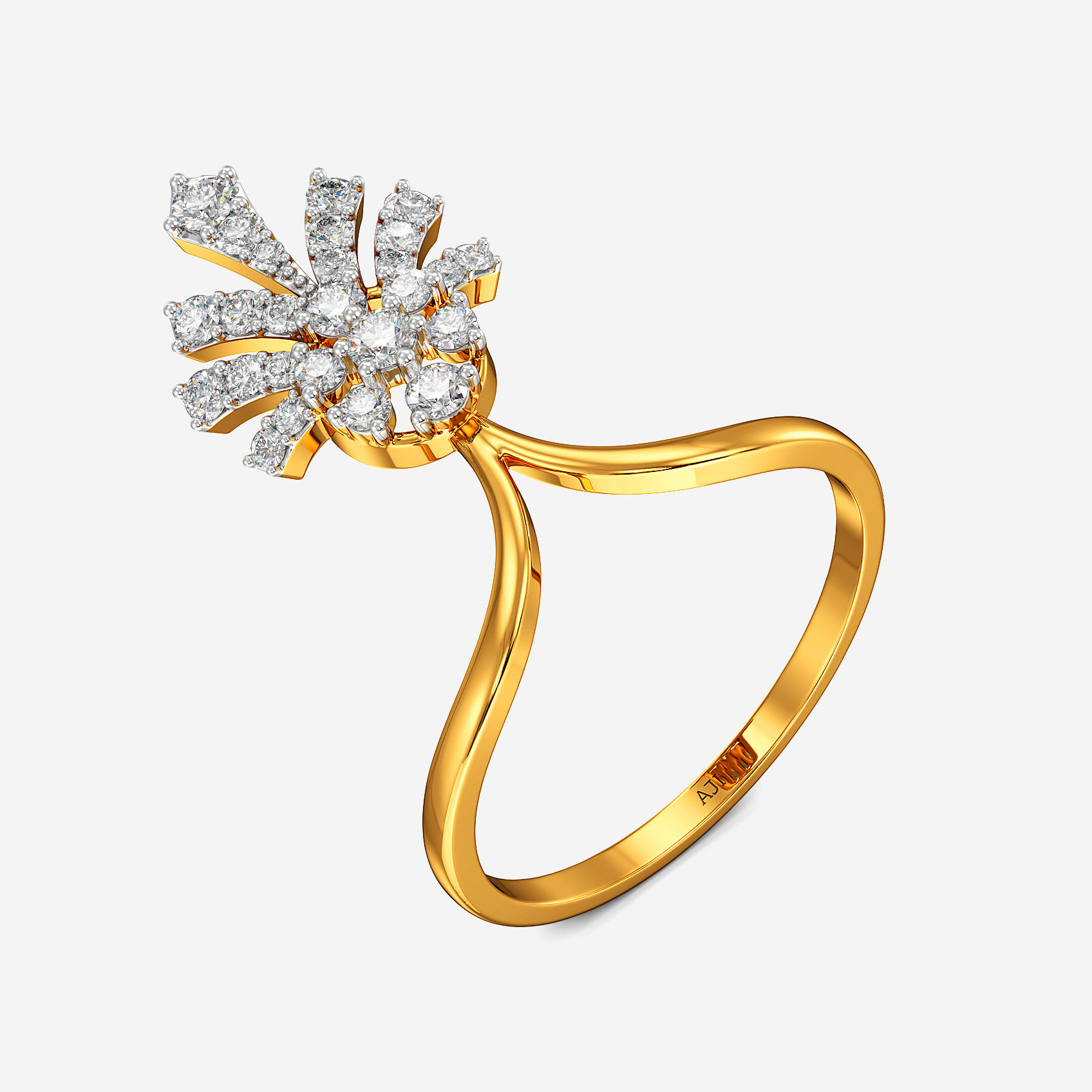 Viva Feather Gold Ring