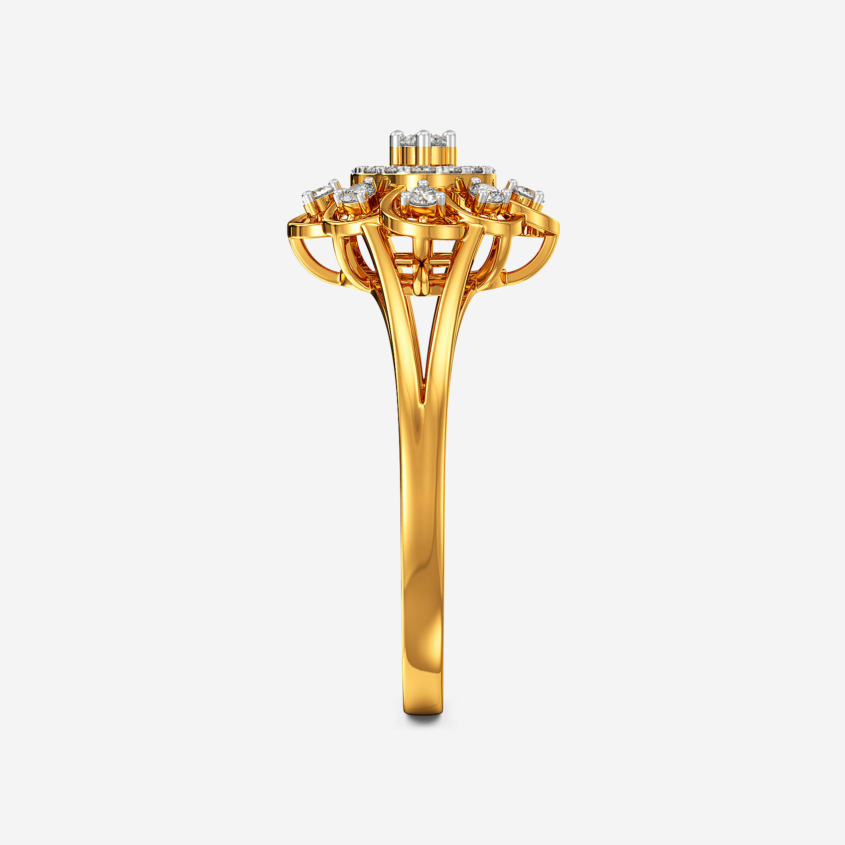 Vintage Floral Crest Gold Ring alternate view 1