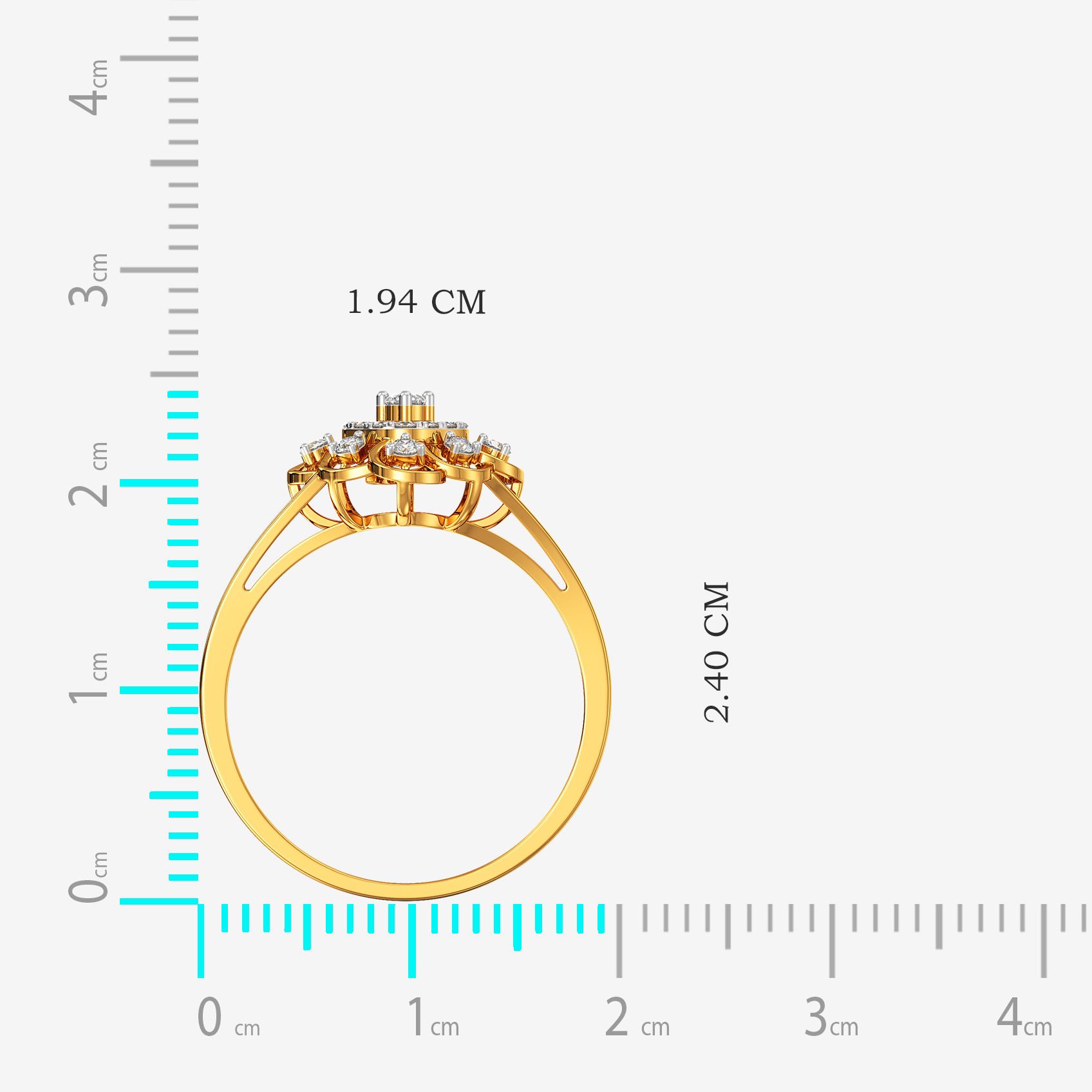 Vintage Floral Crest Gold Ring alternate view 3