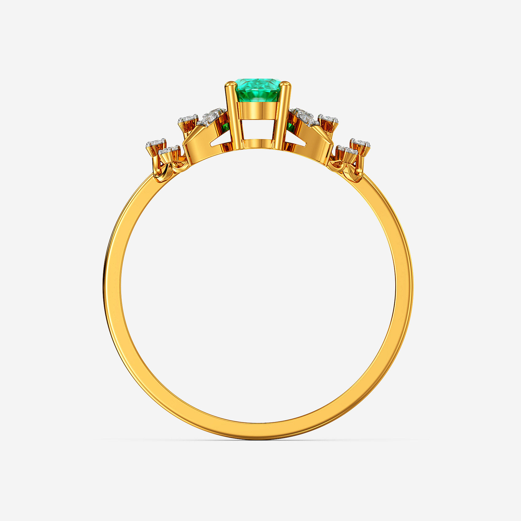 Verdant Oval Gold Ring alternate view 2