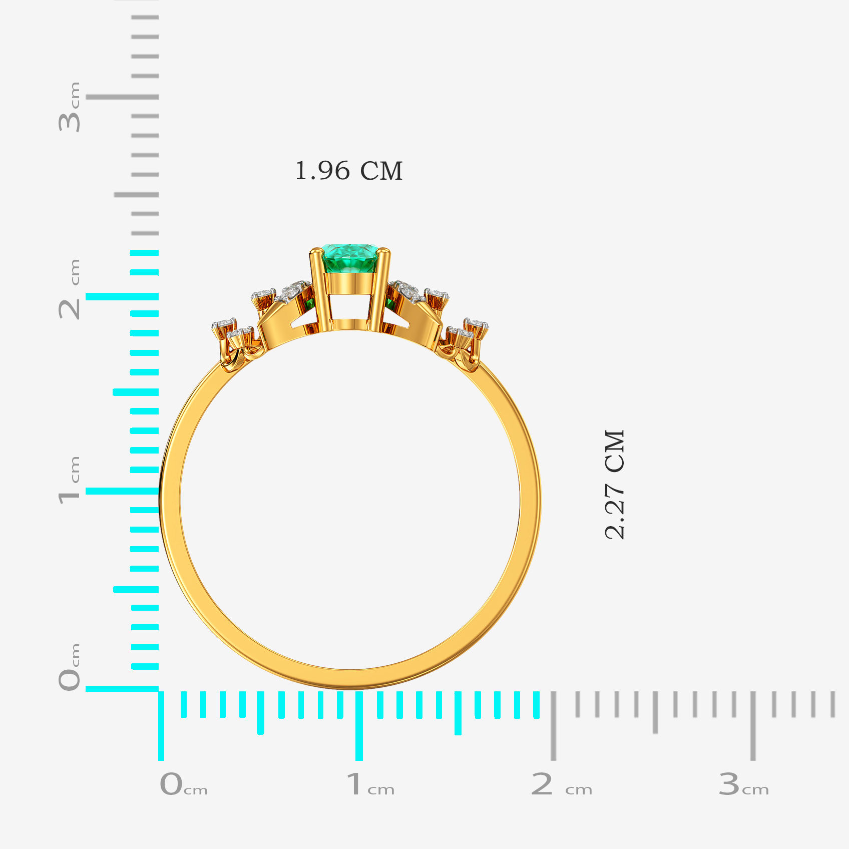 Verdant Oval Gold Ring alternate view 3