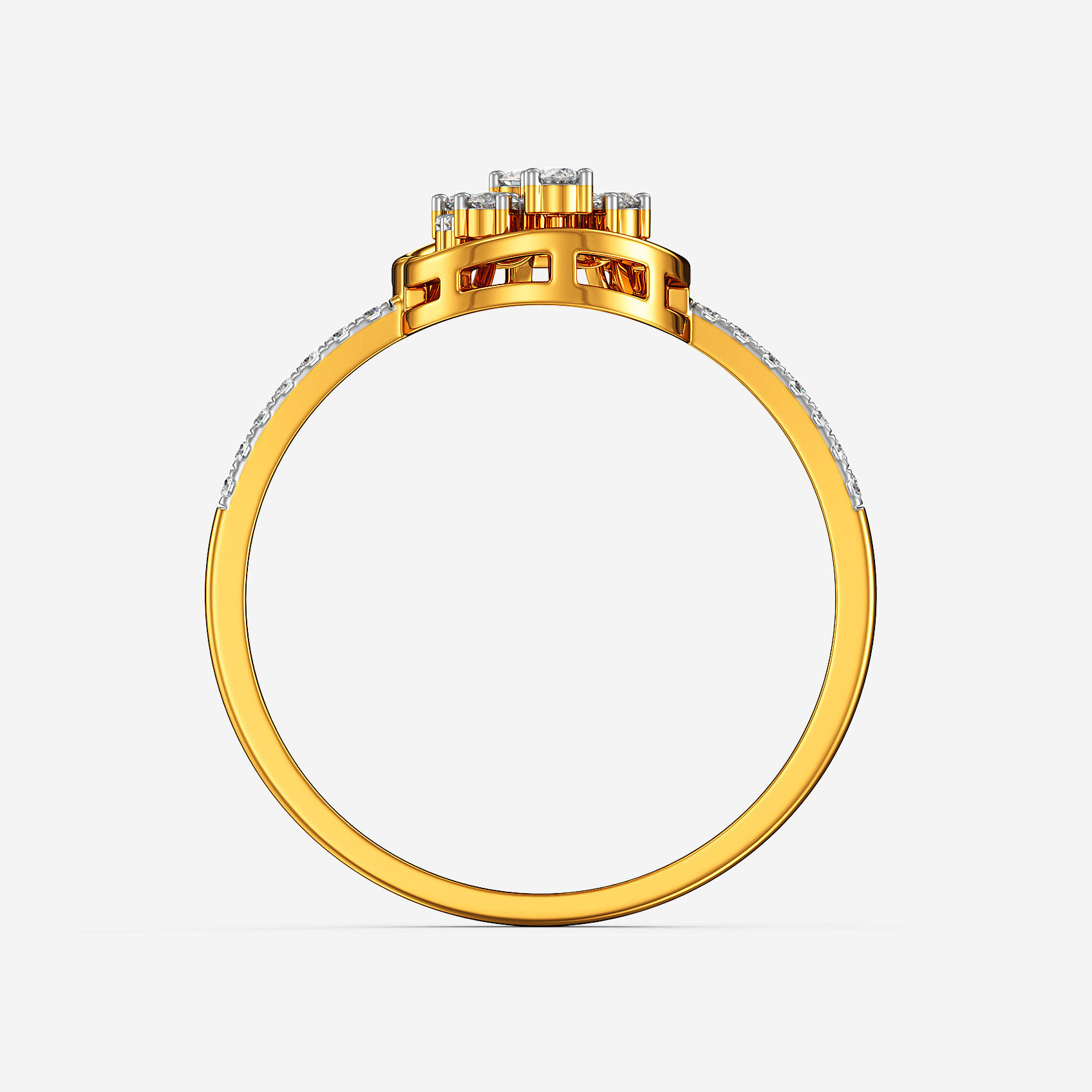 Orbit Cluster Gold Ring alternate view 2