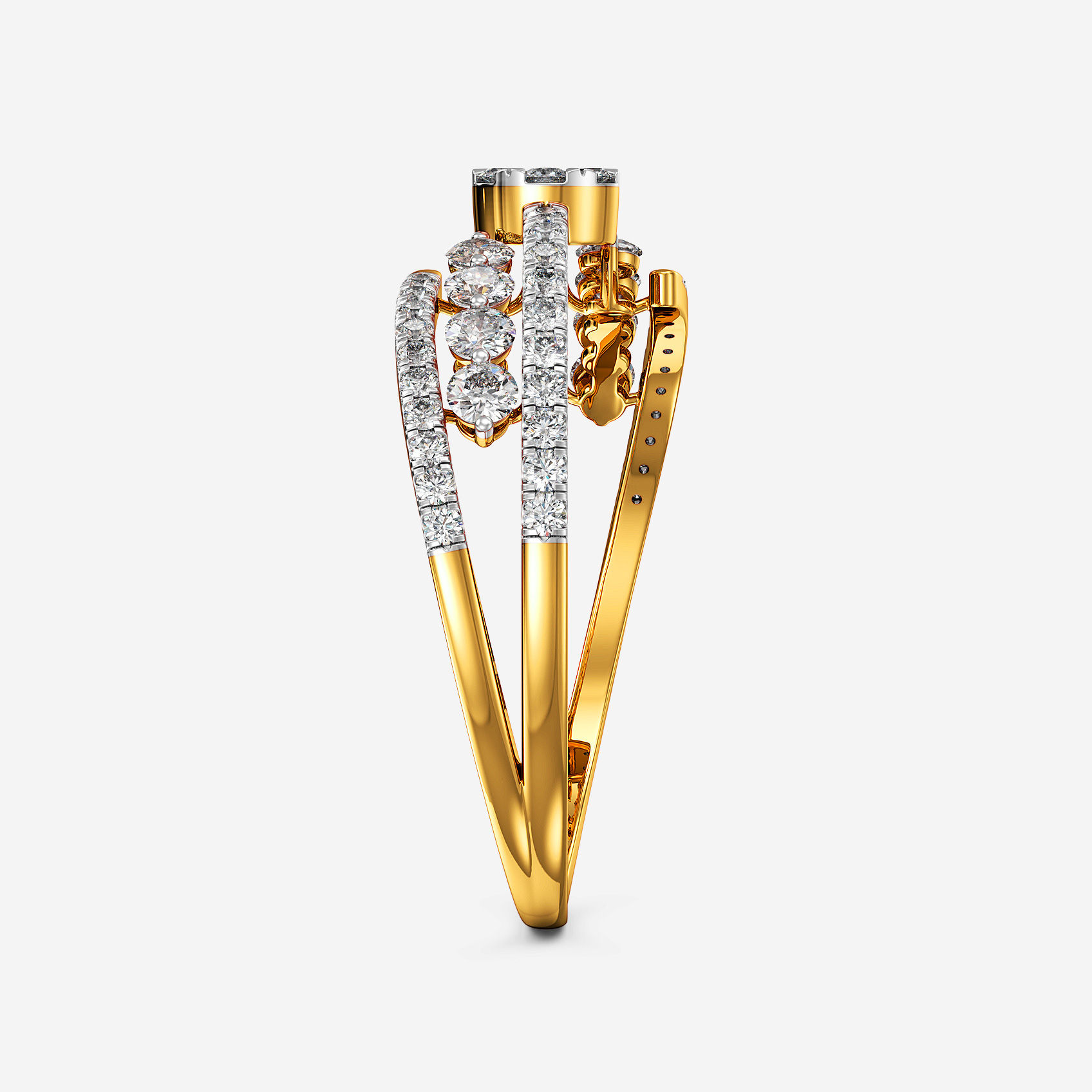 Luxe Stone Cluster Gold Ring alternate view 1