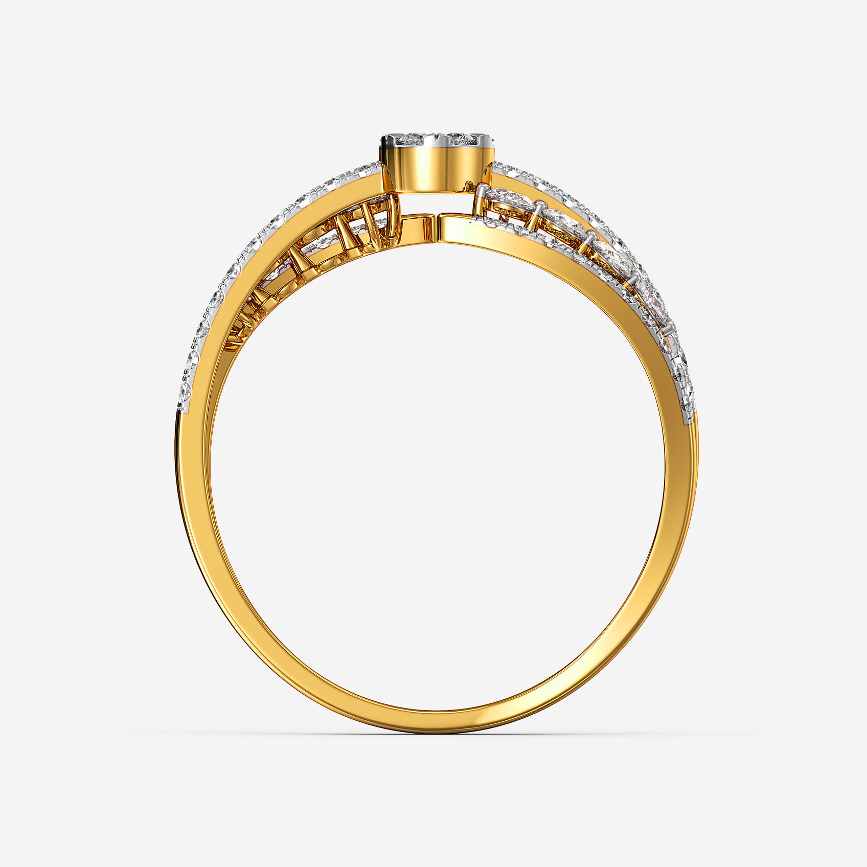 Luxe Stone Cluster Gold Ring alternate view 2