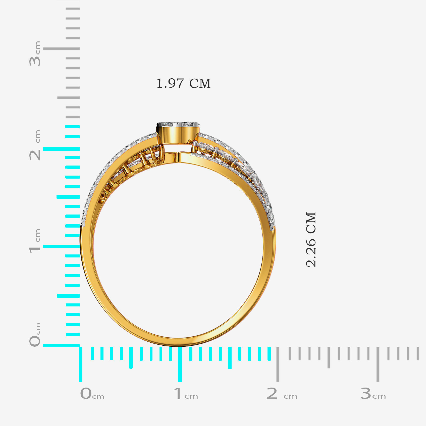 Luxe Stone Cluster Gold Ring alternate view 3