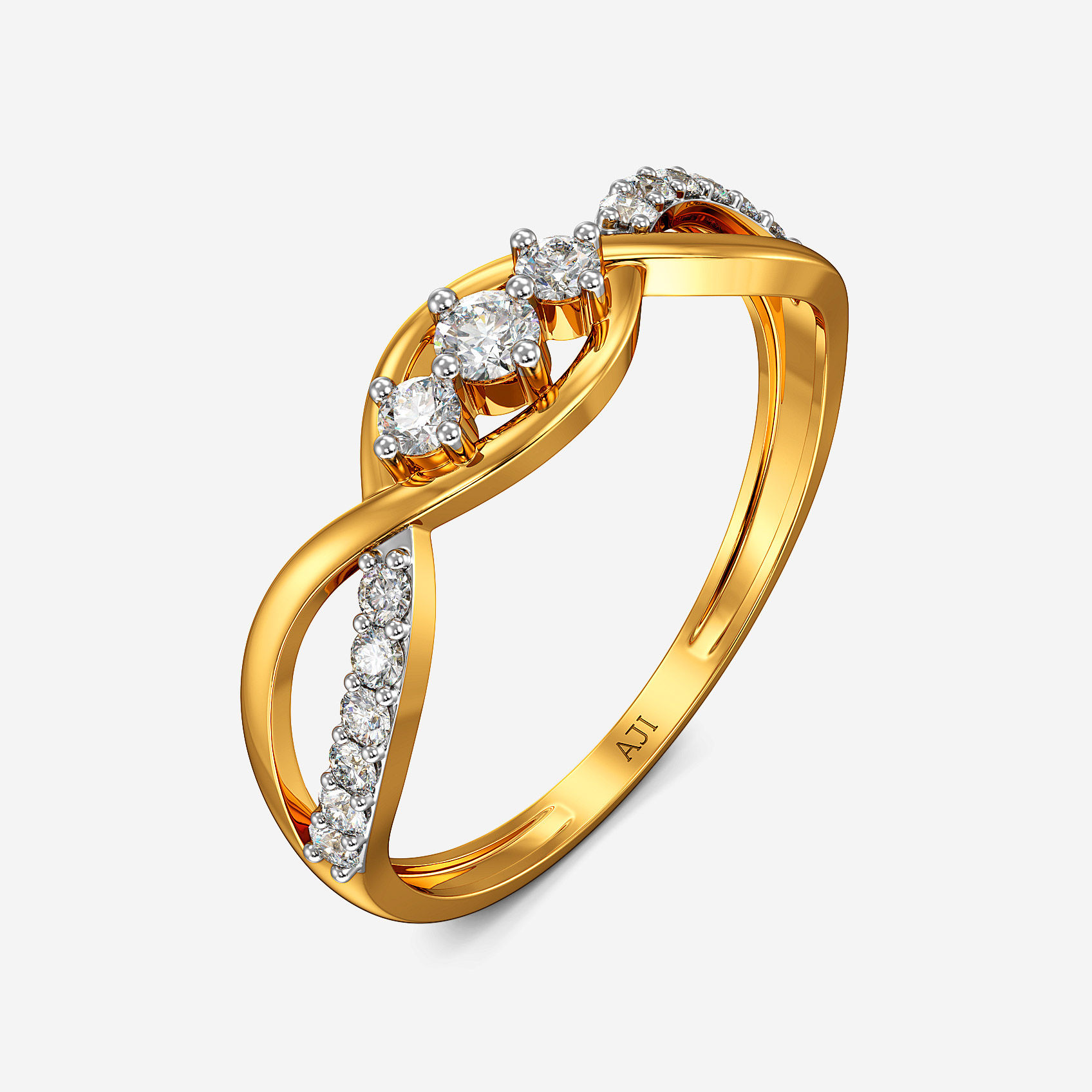 Twisted Eternity Gold Ring