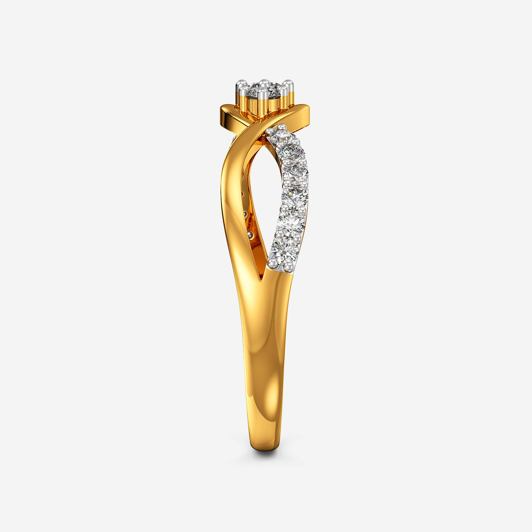 Twisted Eternity Gold Ring alternate view 1