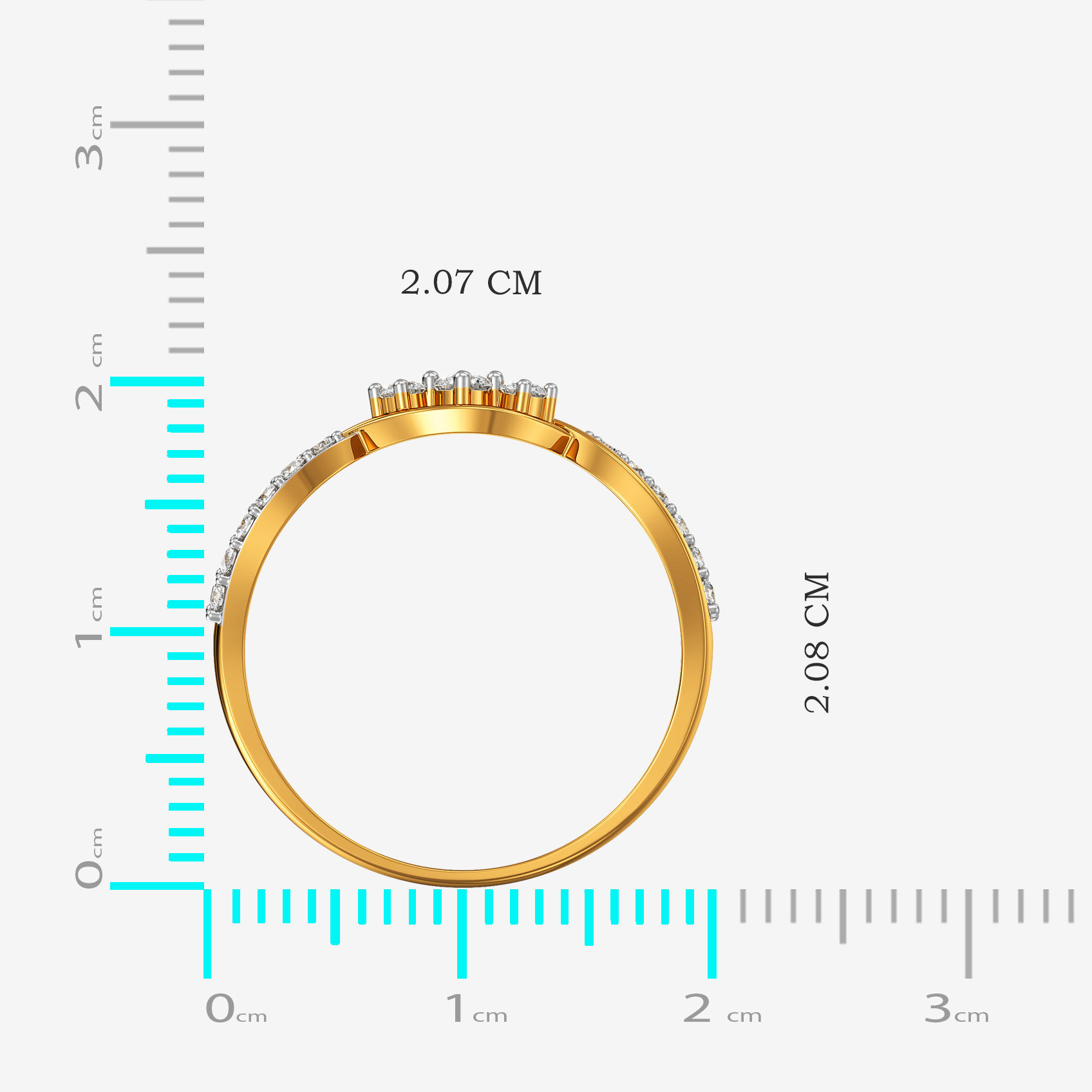 Twisted Eternity Gold Ring alternate view 3