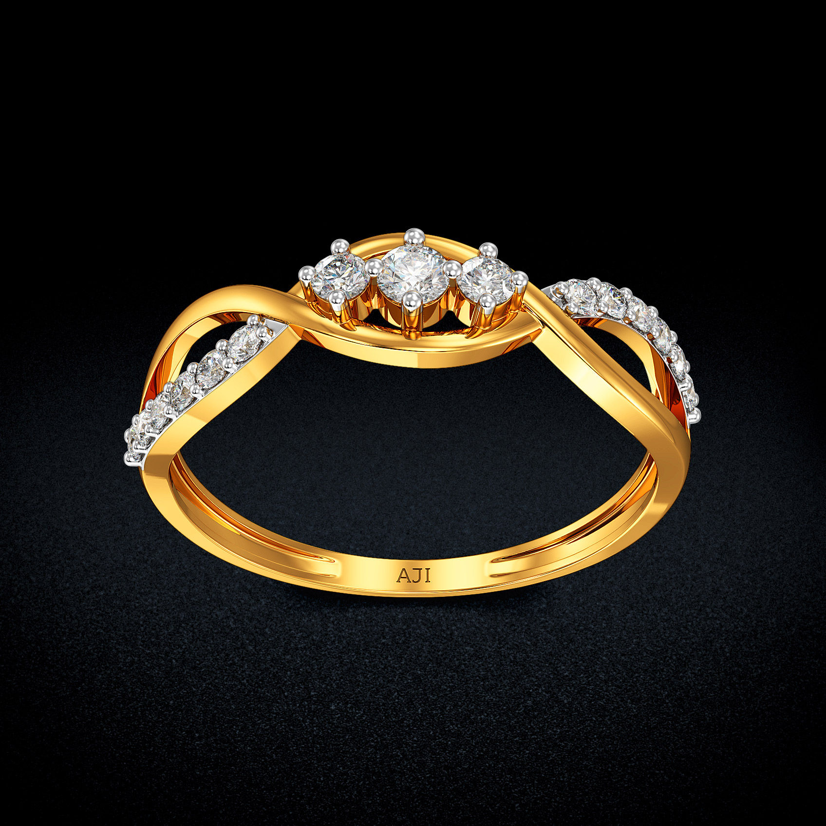 Twisted Eternity Gold Ring image
