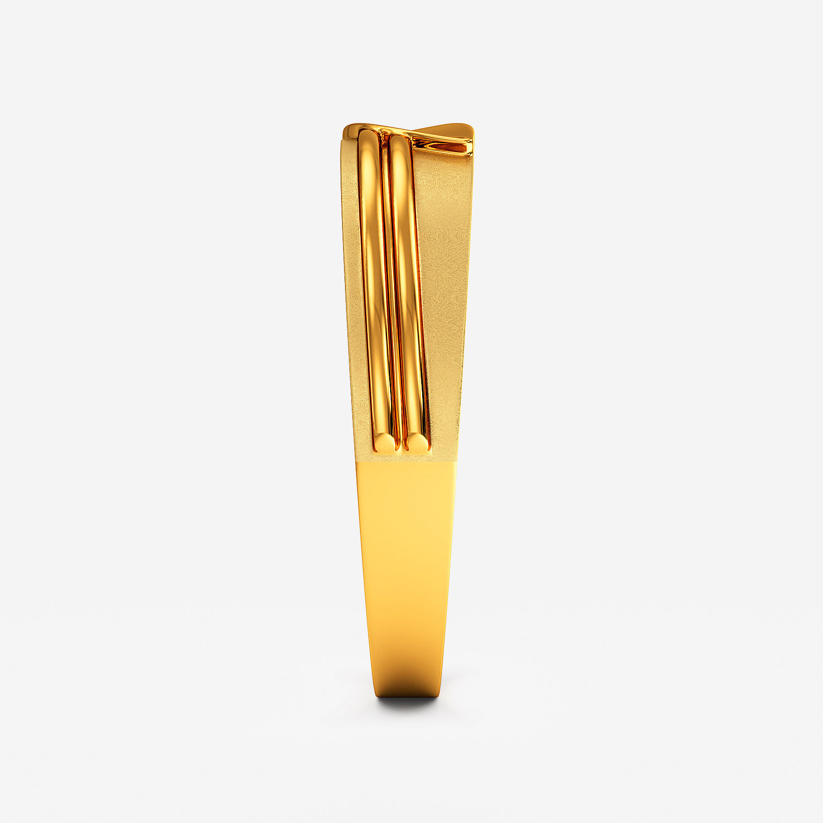 Textured Leaf Gold Womens Ring alternate view 1
